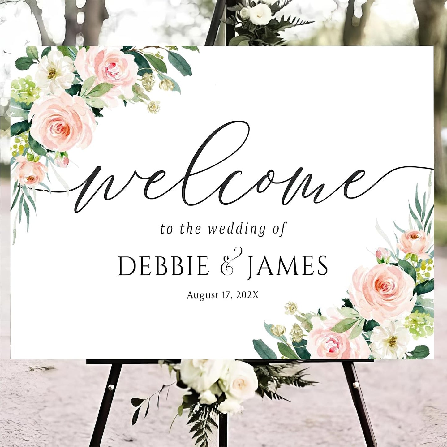 Personalized Wedding Welcome Sign, Welcome To Our Wedding Sign, Blush Pink Wedding Sign, Wedding Welcome Sign, Wedding Sign, Blush Pink Wedding Decor, Blush Pink Wedding Decorations