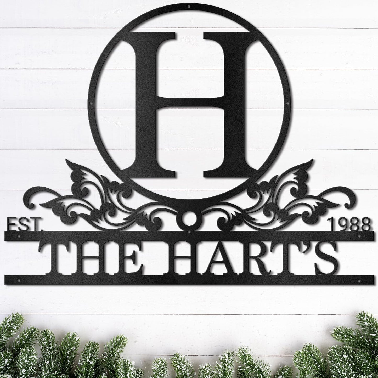 Custom Metal Name Sign Metal Wall Art Split Letter Monogram Wall Art Personalized Wedding Gift Fire Pit Outdoor Decor Cabin Sign