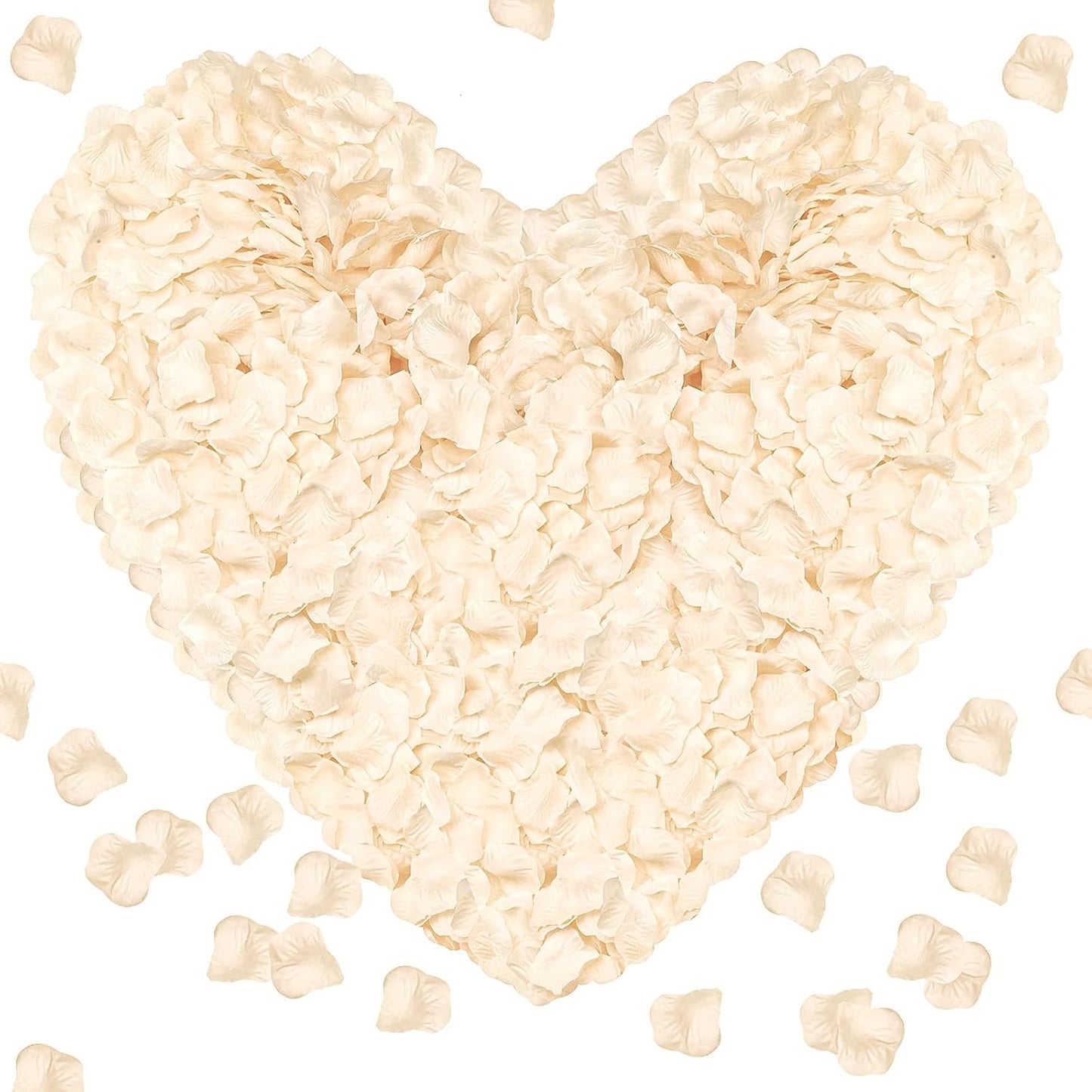 1000Pieces Rose Petals, Artificial Flower Petals Fake Rose Petals for Romantic Night,Wedding,Proposal Anniversary Flower Decorations (Champagne)
