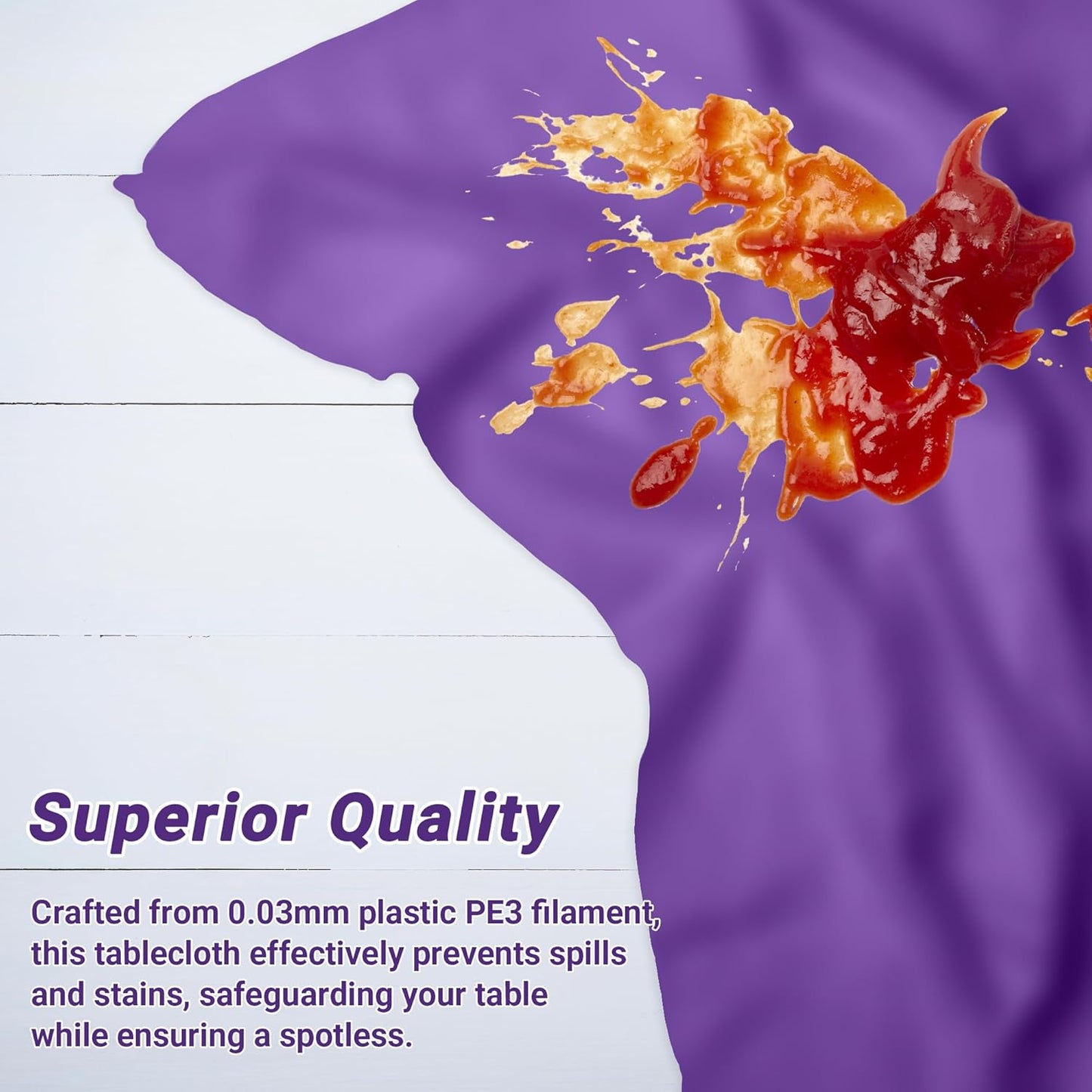 QZYL 12 PCS Purple Plastic Tablecloths, 54 in x 108 in Dinner Table Cloths, Rectangle Table Cover for Birthday Party Family Gathering Wedding