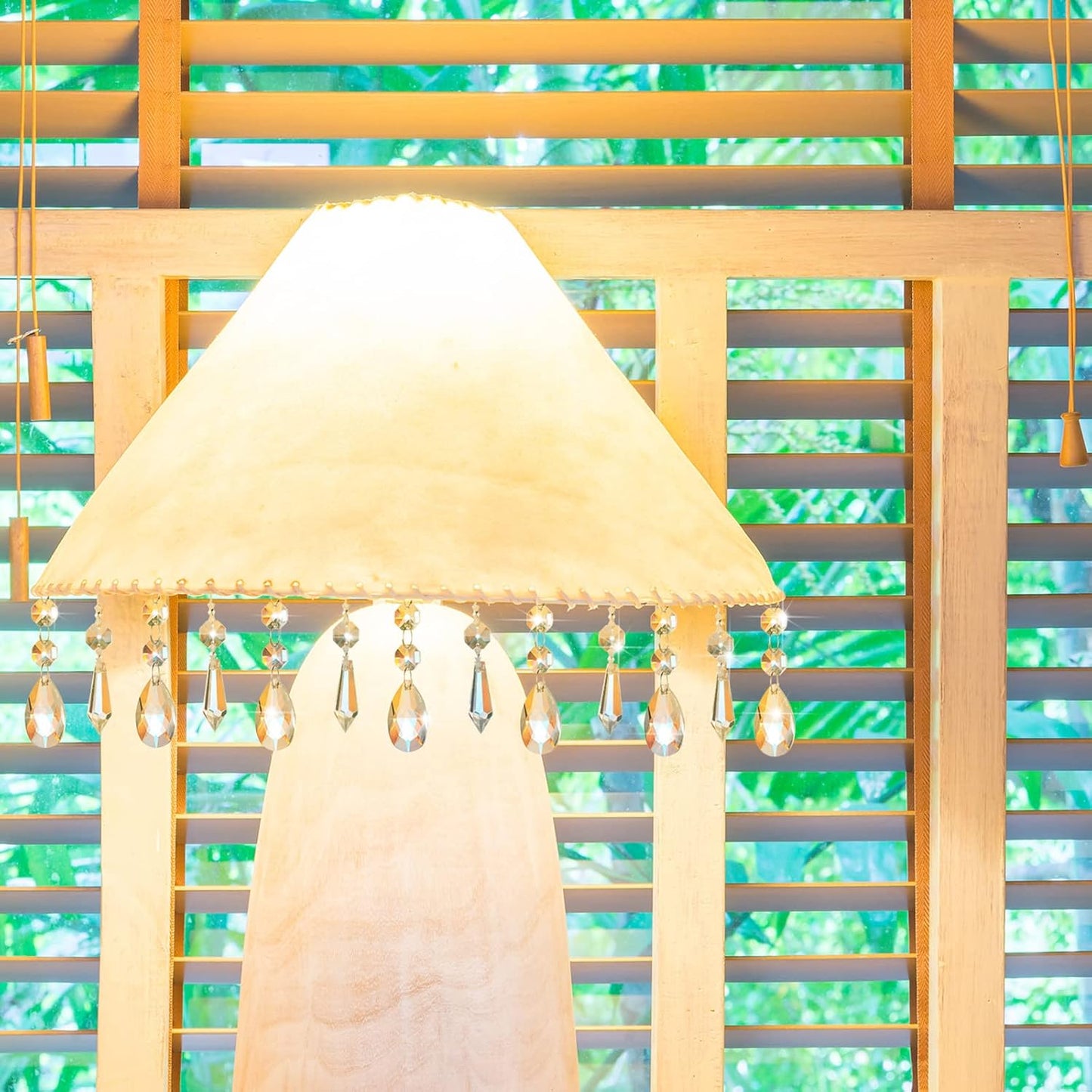 24 Pcs Chandelier Crystal Replacement 38 mm Teardrop & Icicle Crystal Prisms Hanging Gems Parts for Lamps and Chandeliers Suncatcher Christmas Tree Windows Home Decor (Clear)