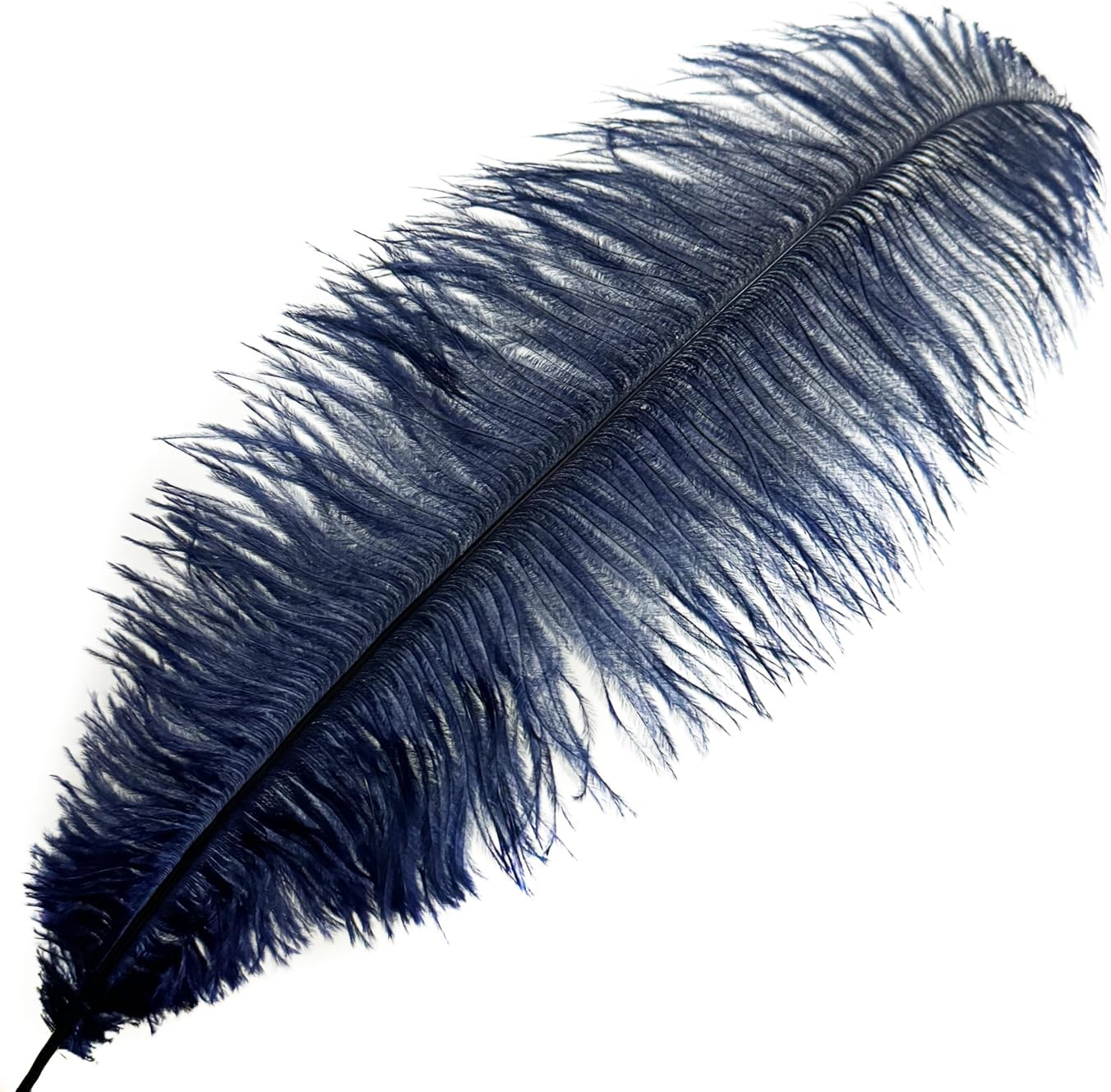 Happy Feather 16-18 inch Navy Blue Ostrich Feathers Craft for Wedding Party Centerpieces Home Decoration DIY Craft Pack of 10