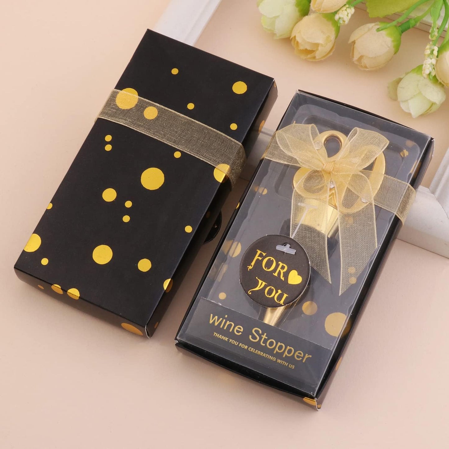 24 Pack 80th Birthday Favors For Guests-80 Years Old Wine Bottle Stoppers With Gift Box For 80th Wedding Anniversary Party Favor Decoration Souvenirs