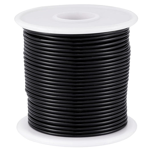 12 Gauge Black Aluminum Craft Wire (105FT) - Anodized for Jewelry Making, Beading Floral, Plant Gardening, Sculpting & Modeling Craft Wire (Black #10, 2mm)