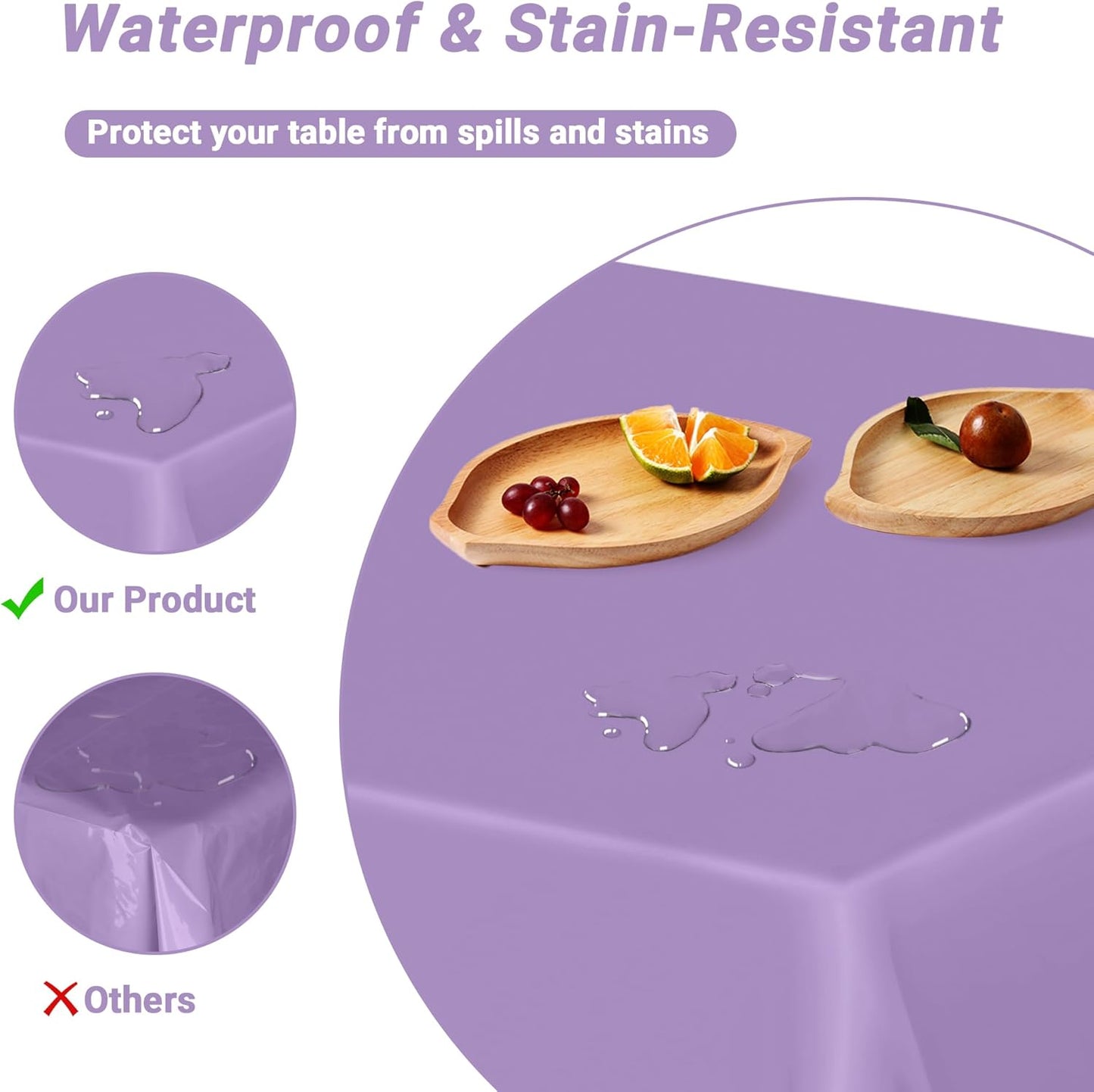 QZYL 4 PCS Plastic Table Cloth Disposable, 54x108 Inches Leakproof Rectangle Tablecloth, Heavy-Duty for Restaurant Party Decorations, Outdoor Picnic Tablecloth Congratulations Decorations