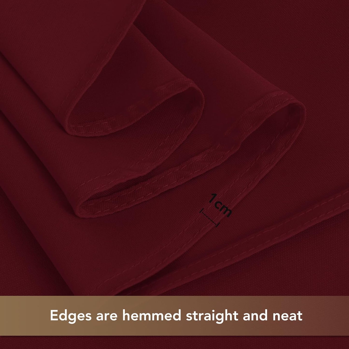 sancua Square Tablecloths 54x54 Inch Burgundy, 2 Pack - Fabric Table Cloth for Square or Round Tables, Washable Polyester Table Cover for Christmas Dinner, Holiday Party, Decorative Display Tables