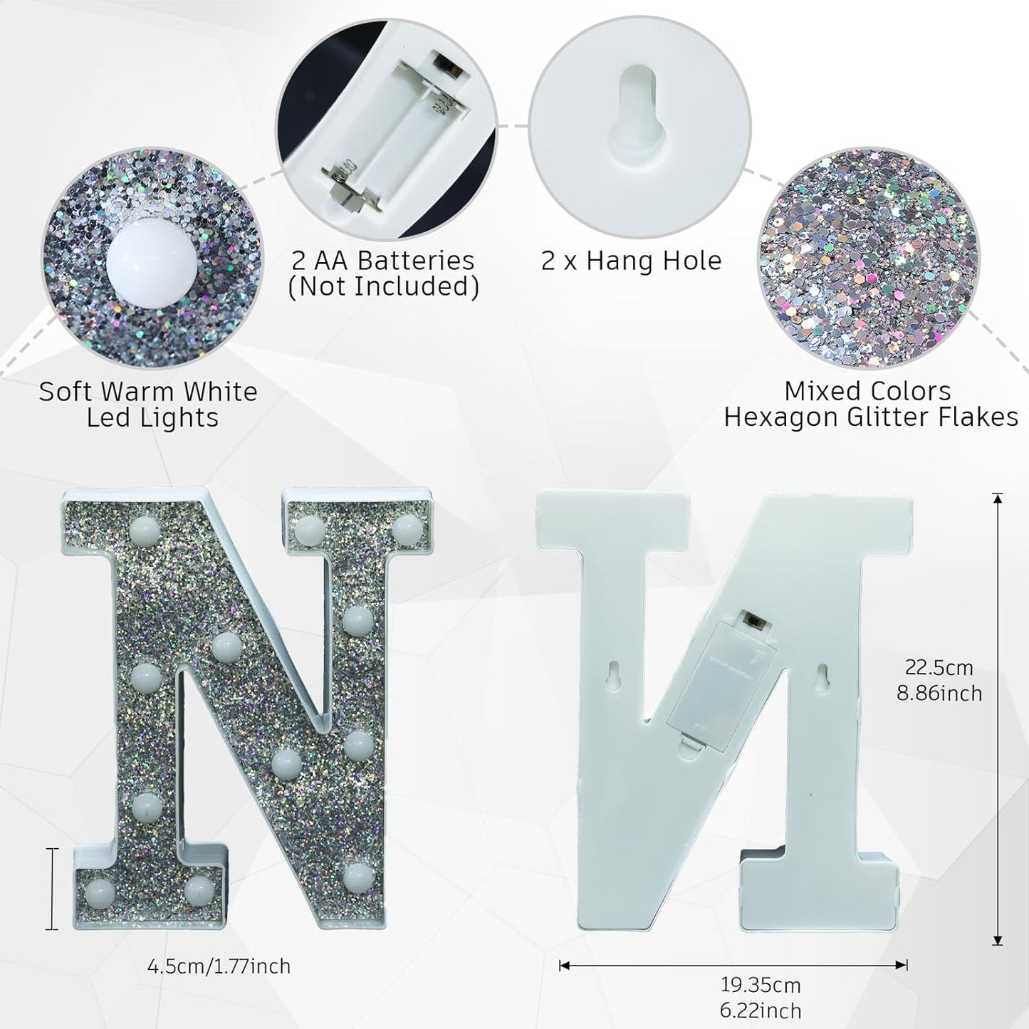 Light-Up Letters - Marquee Signs for Decor, Featuring Alphabet & Number Lighted Letters