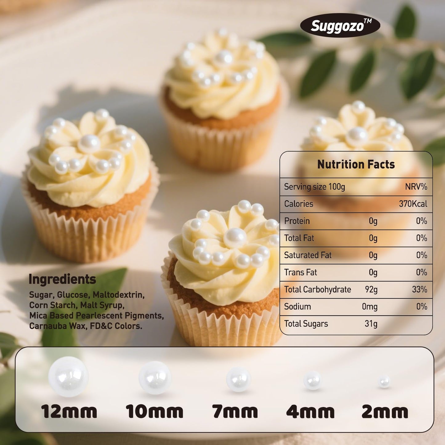 Edible Pearl, White Pearl Sprinkles for Cake Decorating, Cupcake Toppers, Cake Decorations, Ice Cream Toppings, Wedding Party Supplies, Halloween, Christmas, 180g/6.35oz