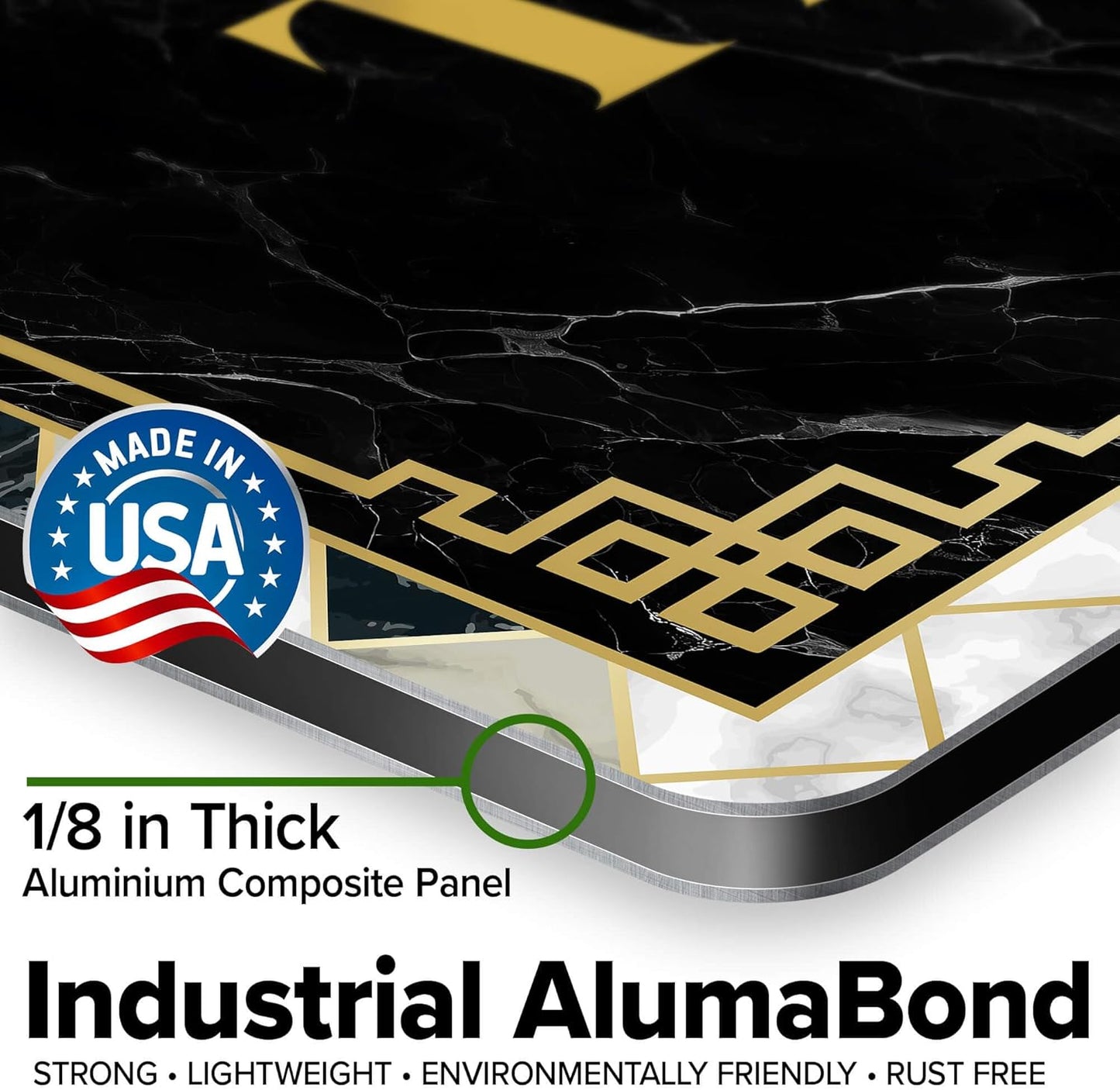 Custom Sign, Custom Street Sign, 11 Font Colors, 13 Font Styles, 4 Hole Options, 22 Sizes, 18x18 Inches, Rust Free DiBound, Fade Resistant, Made in USA by My Sign Center (Marble Tile)