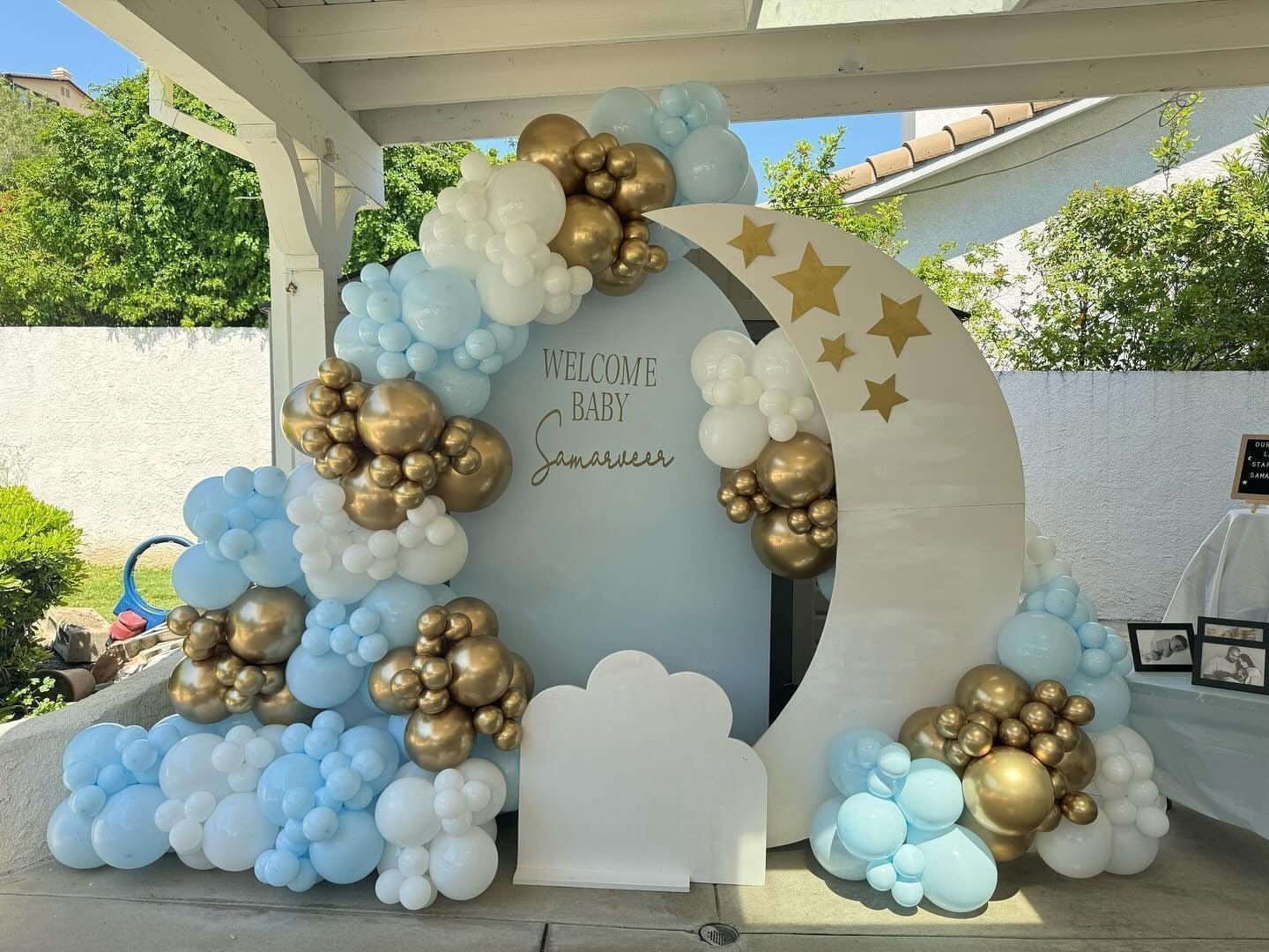 Paready Blue Balloons Set, 50 Blue & Gold Balloons, 12 Inch Metallic Blue & Gold Confetti for Boys Birthday, Boho Wedding & Graduation