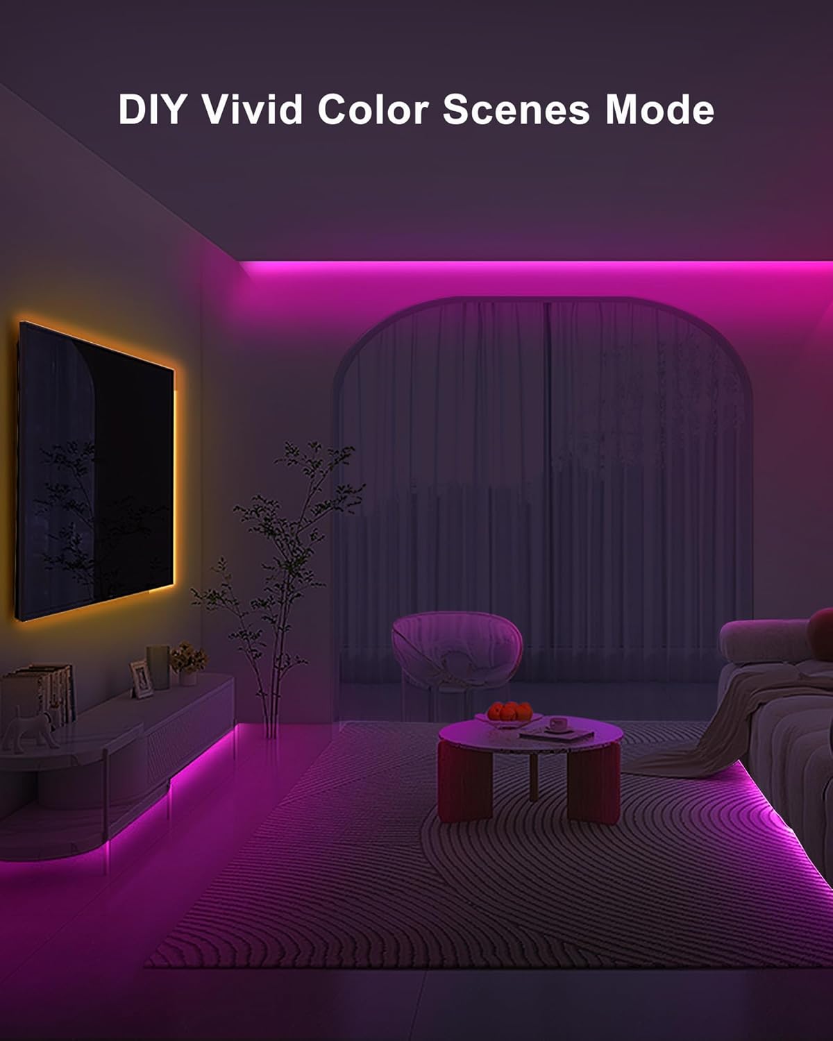 9.84ft Bluetooth RGB COB Led Strip Lights with Remote, Dimmable Smart App Led COB Light Strip, Color Changing Music Sync, Indoor RGB Led Lights Bedroom, Home Decor, Party