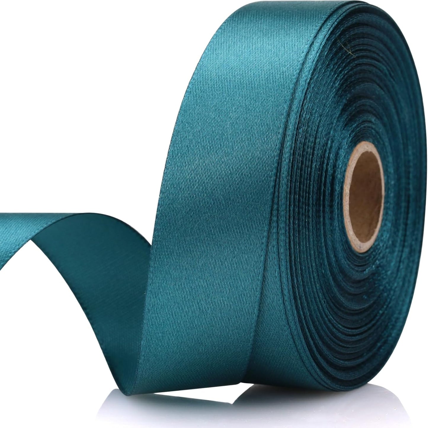 Greenish Blue Ribbon 7/8 Inch 30 Yards Satin Craft Ribbon-Single Face Polyester Ribbon for Handmade Roses,Gift Wrapping,Timeless Flower,Bouquets,Wedding and Party Decoration