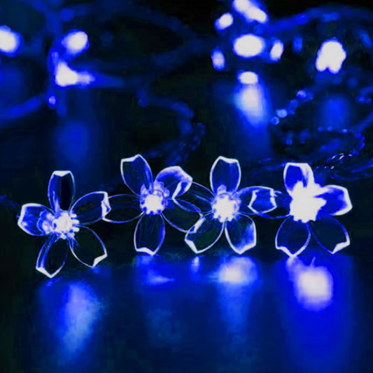 100 LED Light Up Flowers String Lights for Bedroom Romantic Decor, Plug in Fairy Cherry Blossom Tree Wall Hanging Indoor DIY Decorations for Christmas Easter Valentines Day Proposal Birthday