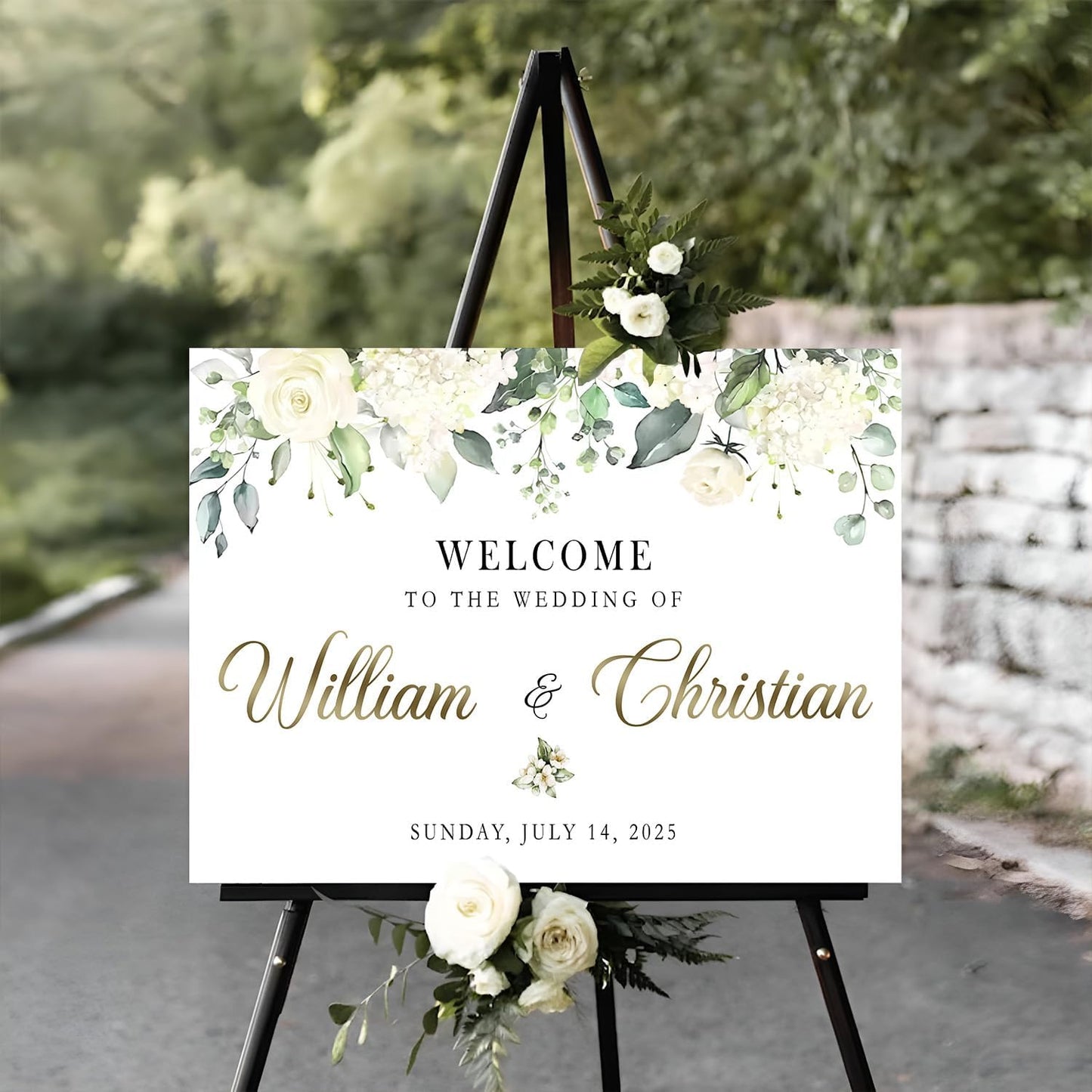 Welcome To Our Wedding Sign, Custom Wedding Welcome Sign, Easel Stand For Wedding Sign, Engagement Yard Sign, Rustic Wedding Decorations For Ceremony