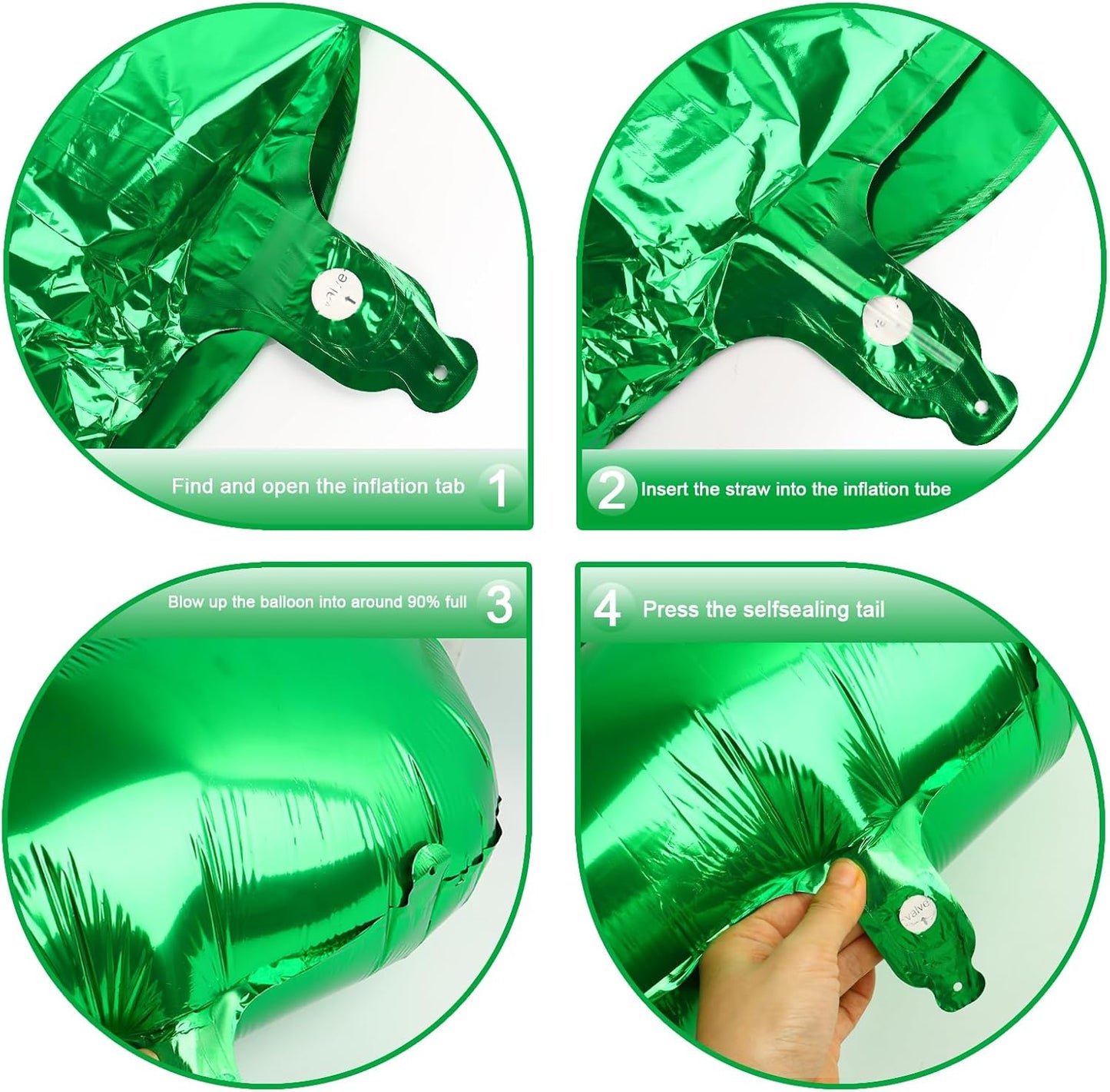 Green 40 Inch Large Number 5 Birthday Balloon, Five 5th 15 25 35 50 55 Birthday Celebration Decorations, Foil 5 Mylar Helium Number 5 Balloons Girl Boy Anniversary Party Supplies
