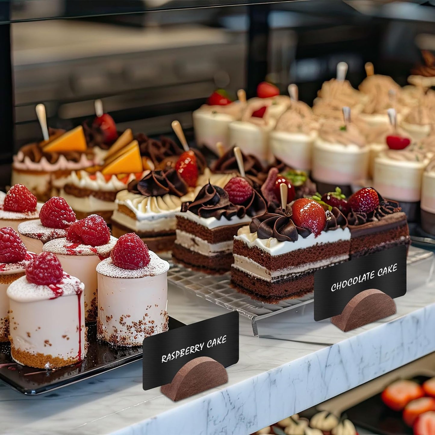 50 Pcs Wooden Table Number Stands, Semicircular Wedding Place Card Holders for Table Numbers, Name Tag, Restaurant Menu, Birthday Party & Event Decor