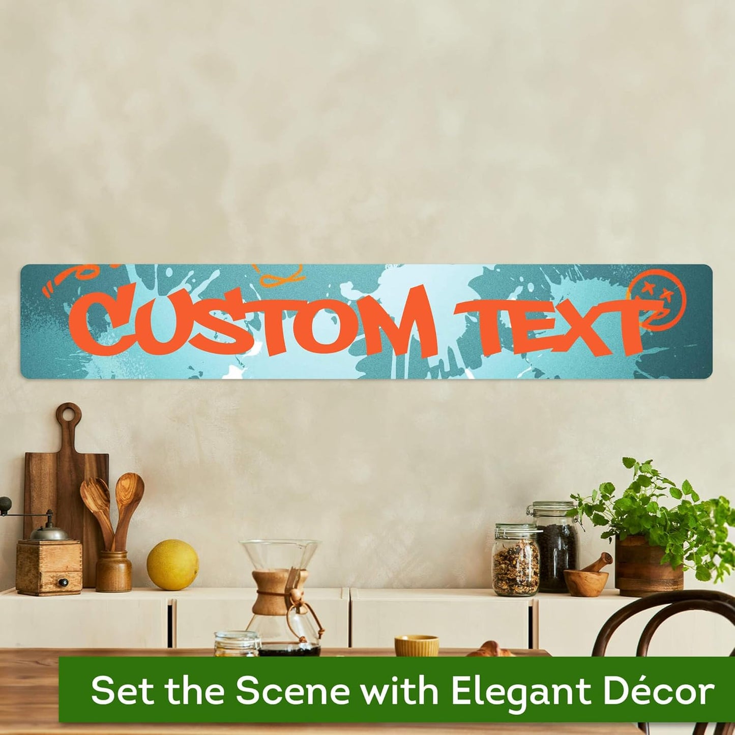 Custom Sign, Custom Street Sign, 11 Font Colors, 13 Font Styles, 4 Hole Options, 22 Sizes, 6x36 Inches, Rust Free DiBound, Fade Resistant, Made in USA by My Sign Center (Graffiti)