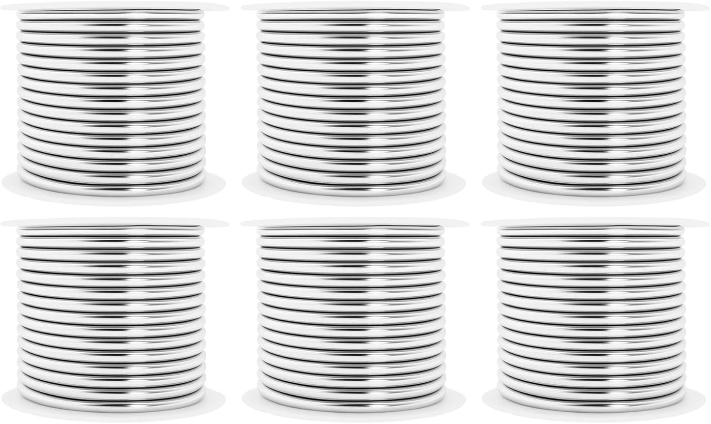 Mandala Crafts 13 Gauge Anodized Aluminum Craft Wire for Jewelry Making - 300 FT Colored Flexible Silver Combo Wire - Bendable for Bonsai Armature Crafting Sculpting