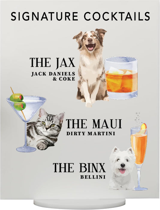 Pet Signature Drink Wedding Signs