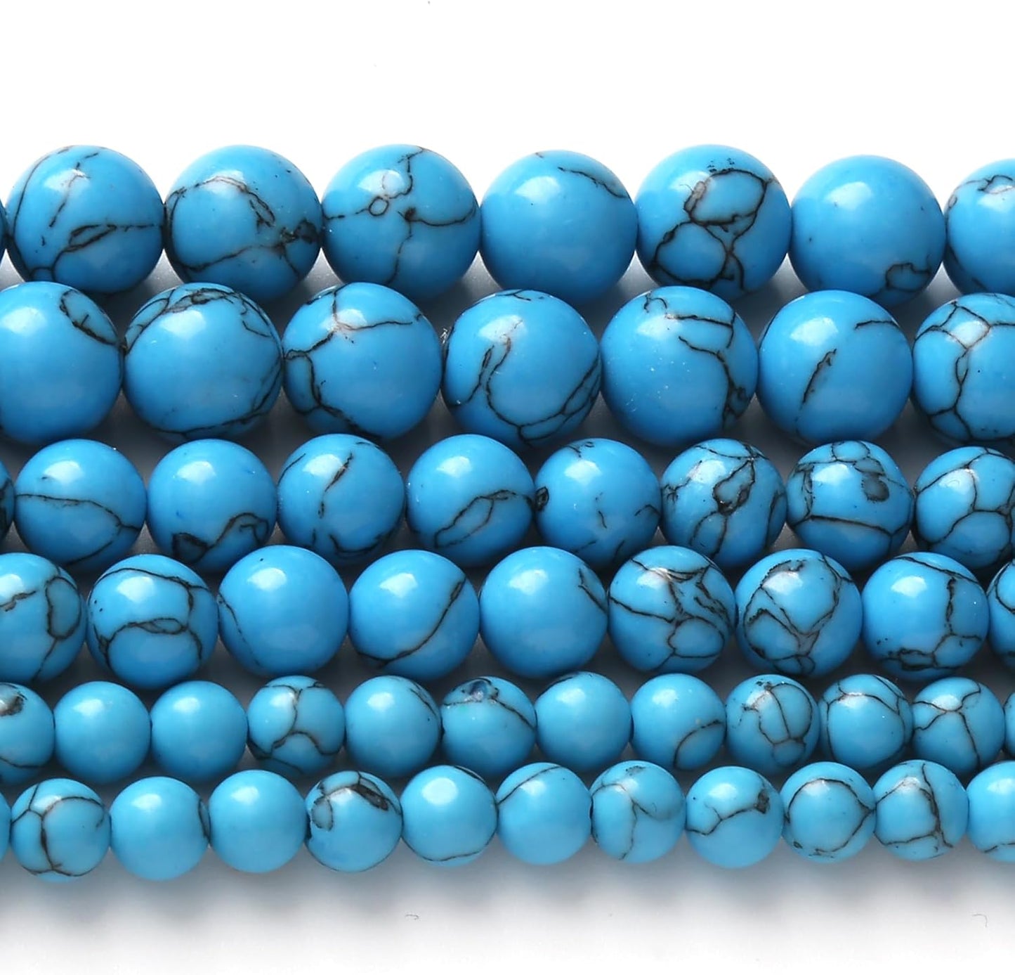 River Stone Blue Turquoise Stone Beads for Jewelry Making DIY Craft Gemstone Beads Kit (12mm, 30pcs) Cosmic Crystal Pebbles for Bracelets, Necklaces, Home Decor