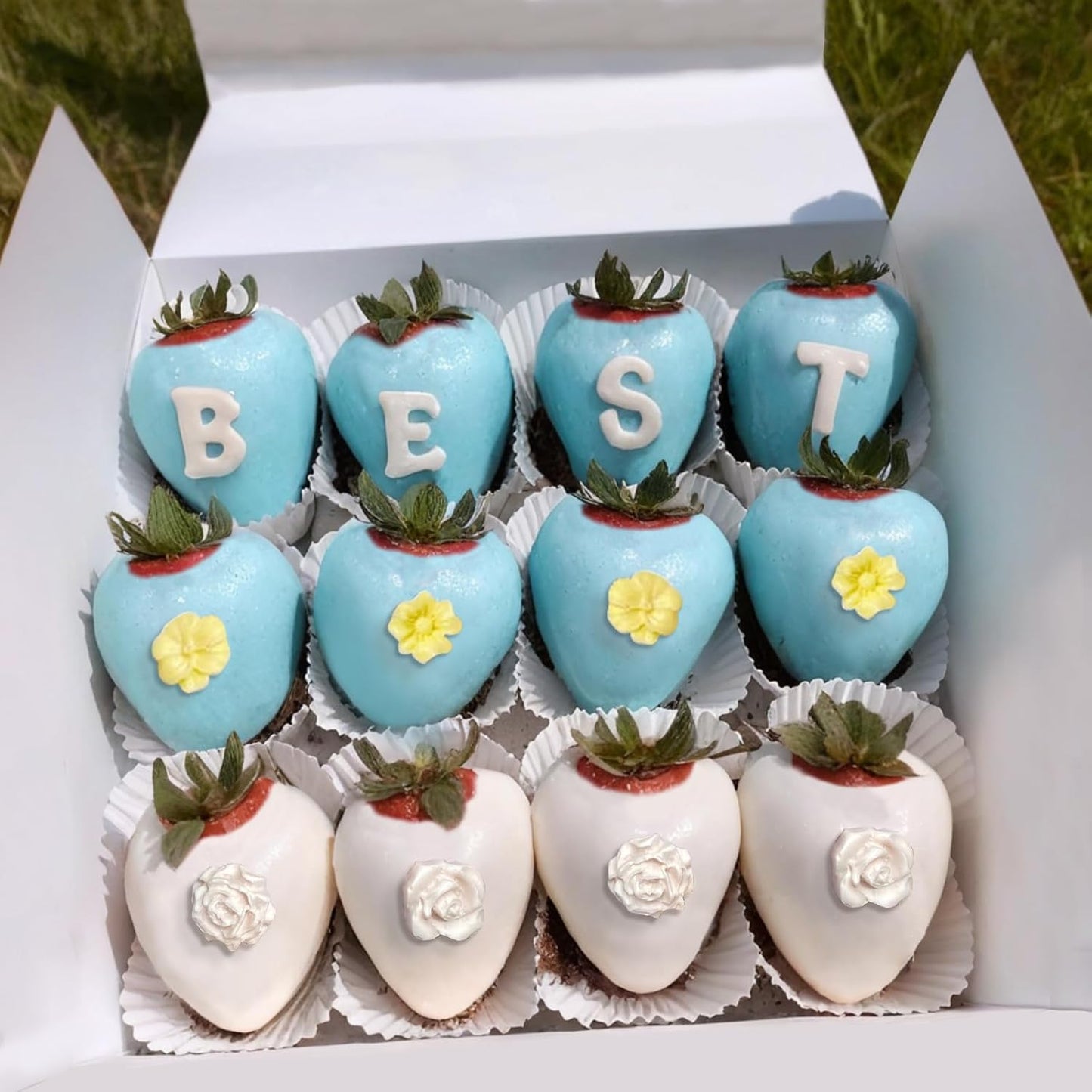 2 Pcs Flower Silicone Molds, Fondant Cake Flower Mold Silicone Polymer Clay Molds Daisy Rose Clay Mold for Cupcake DIY Crafts Cake Decoration