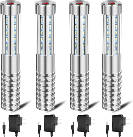 4 Pieces Strobe Baton Bottle Service Sparklers Bottle Service Light Bottle Handheld Light for Nightclubs Weddings Parties Activities Supplies (Silver)