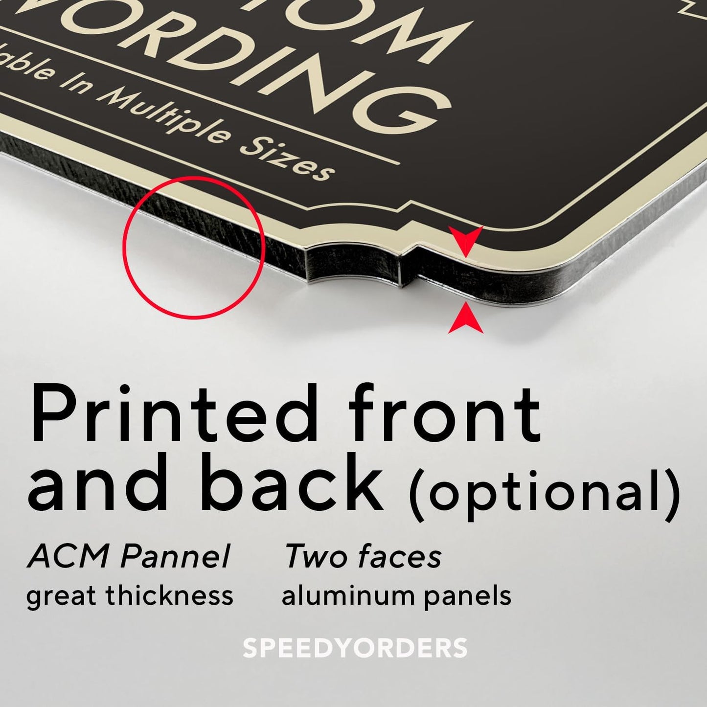 Custom Decorative Outdoor Metal Sign - Personalized Aluminum - Design 2 Black Charcoal 24x24 In - Waterproof Made In USA