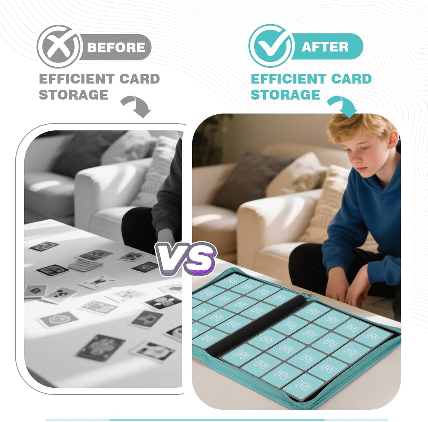 Premium Card Binder 16 Pocket,Trading Card Binder Holds up to 1000+Cards Sturdy Card Collection Album, Card Holder Folders for MTG, TCG, Game Cards & Sports Cards