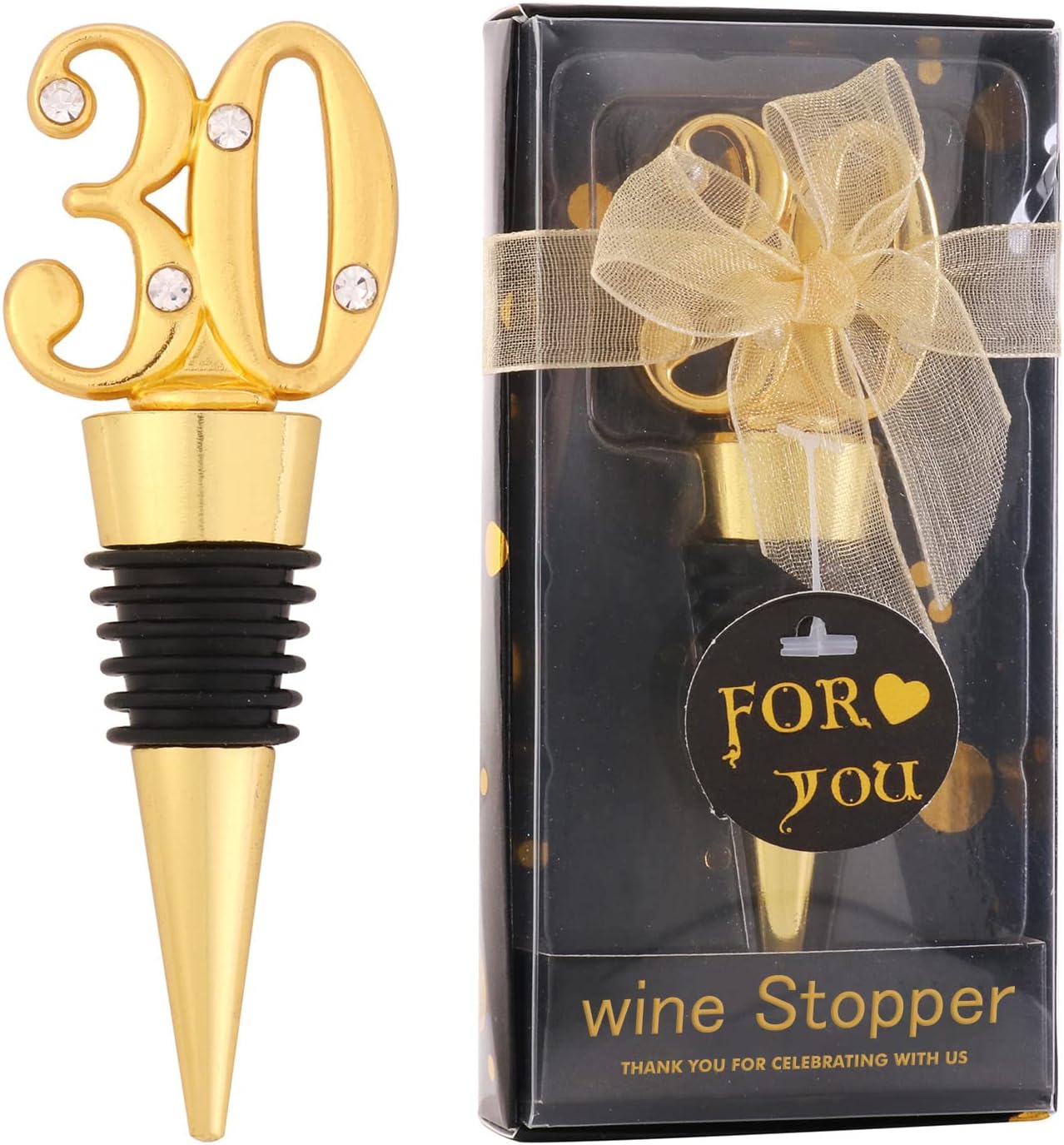 24 Pack 30th Birthday Favors For Guests 30 Wine Bottle Stoppers With Gift Box For Wedding Anniversary Party Favor Decoration Gifts