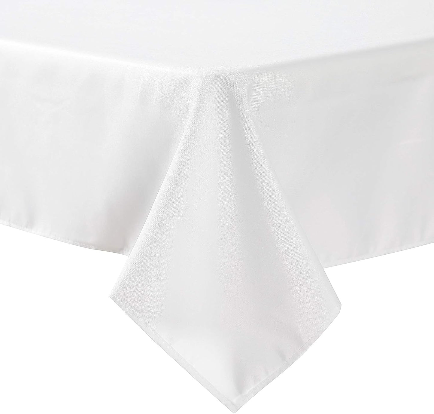 Cupuamon Square Tablecloth 52x52 inch Washable Polyester Fabric Table Cloth for Wedding Party Dining Banquet Decoration（52x52,White）