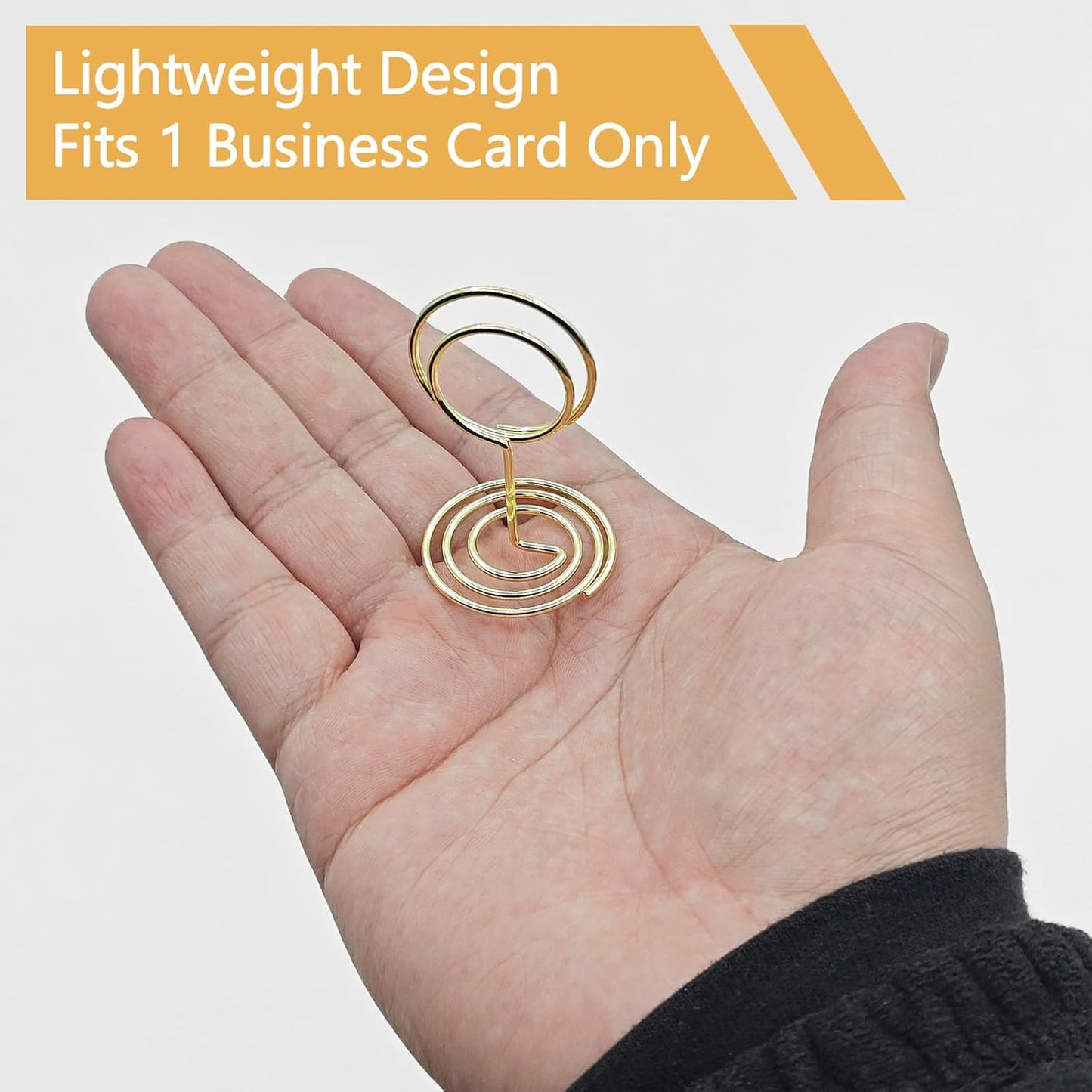 30PCS Table Number Holders Place Card Holder - Photo Holders for Tables, Cards Stand Name Menu Clips,Small Table Sign Holders for Wedding Anniversary Birthday Party (Gold)