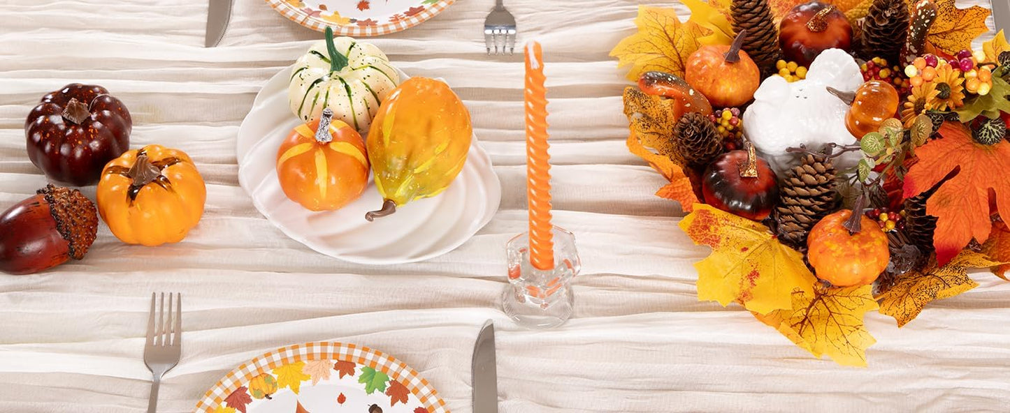 Ivory White Cheesecloth Table Runner Fall Table Runner Boho Gauze 120 Inches White Cheese Cloth Fall Table Decorations for Thanksgiving Weddings Bridal Baby Shower