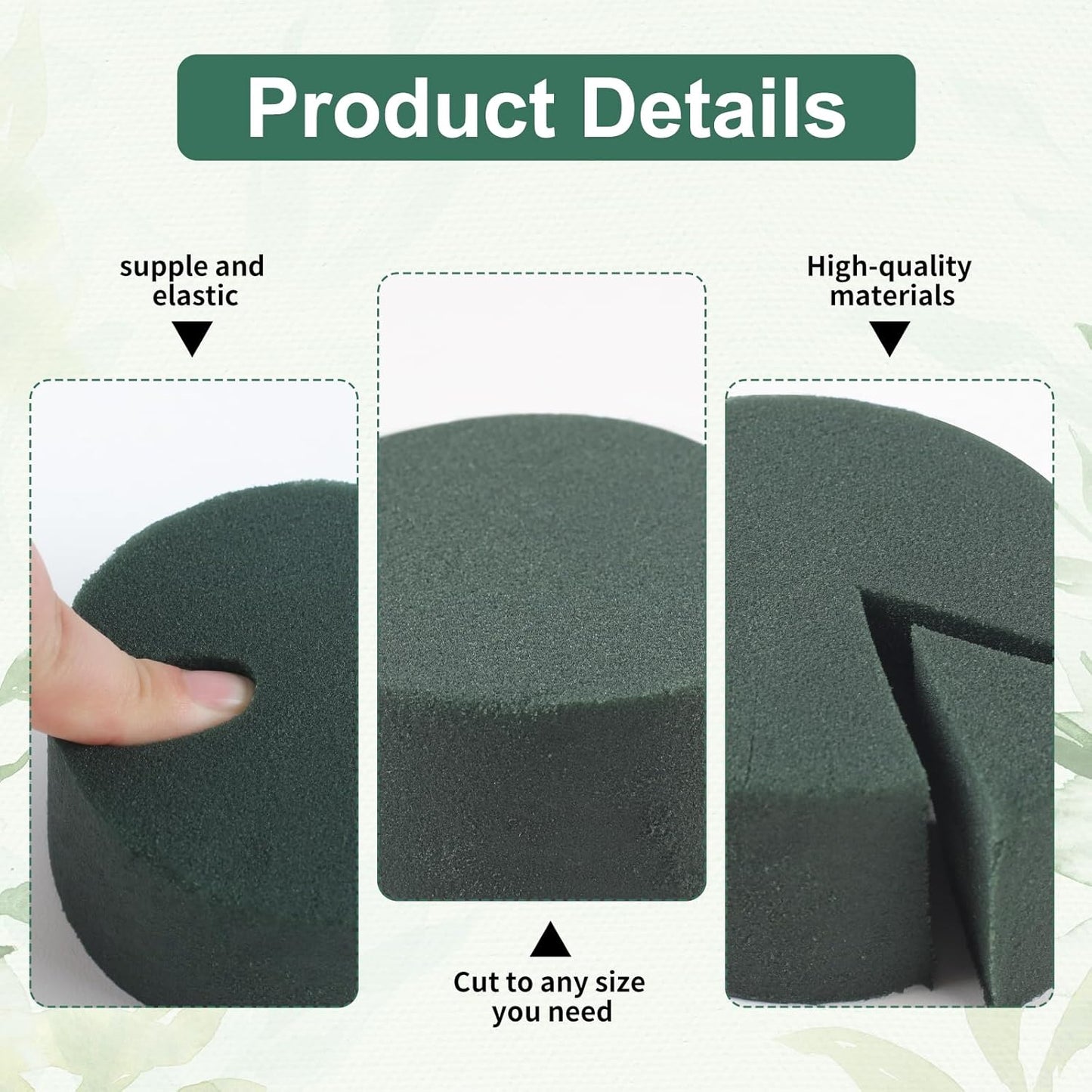 Phinus 4 PCS Styrofoam Block, Floral Foam Block Measures 4.33 x 1.57 inches, Flower Foam Can Be Used for Artificial Flower Arrangement DIY Crafts, Birthday, Prom, Church, Etc