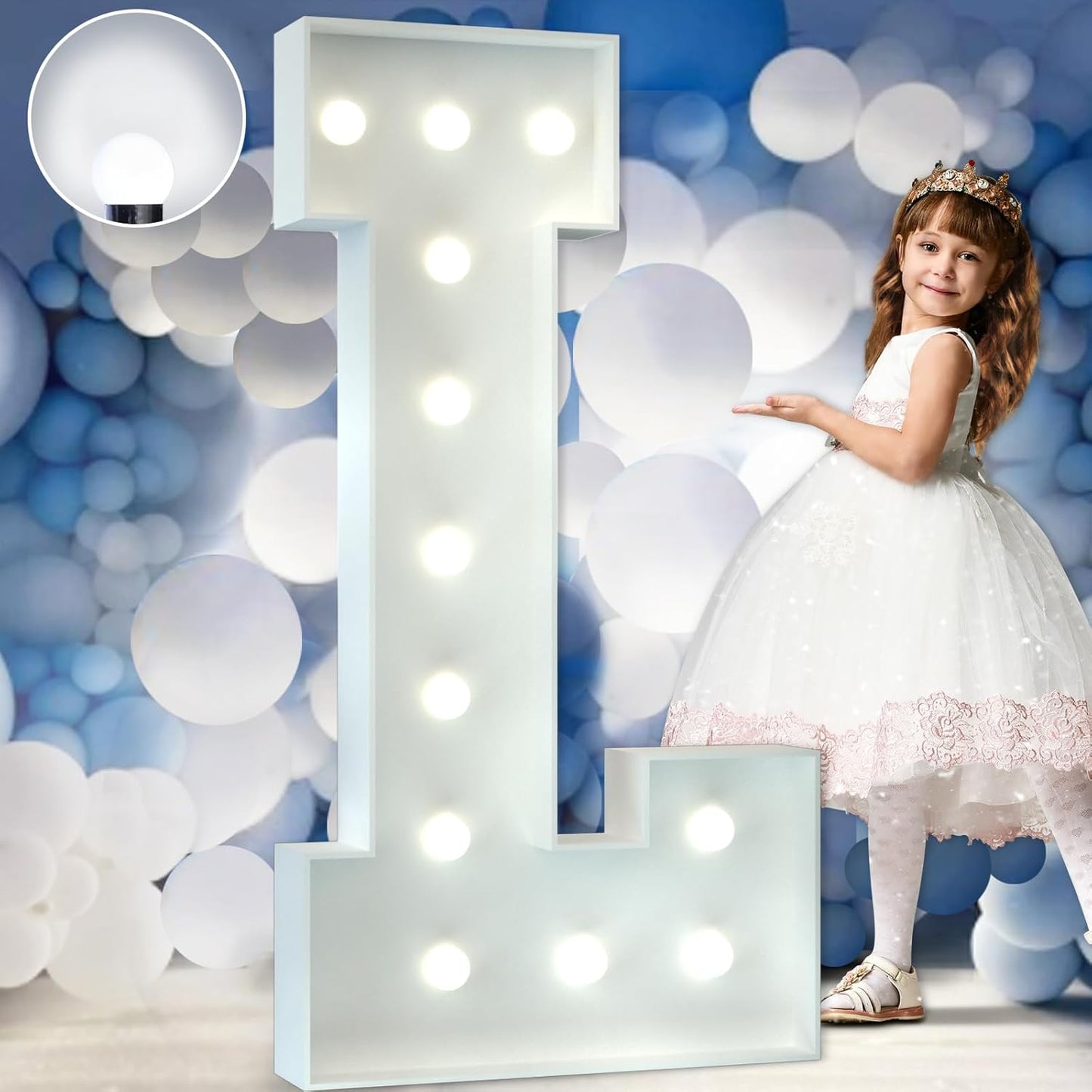 Marquee Letters 4 Feet Tall Large Light Up Letters Baby Shower Decorations Wedding Engagement Proposal White Party Decorations Marry Me Sign Big Cardboard Backdrop L