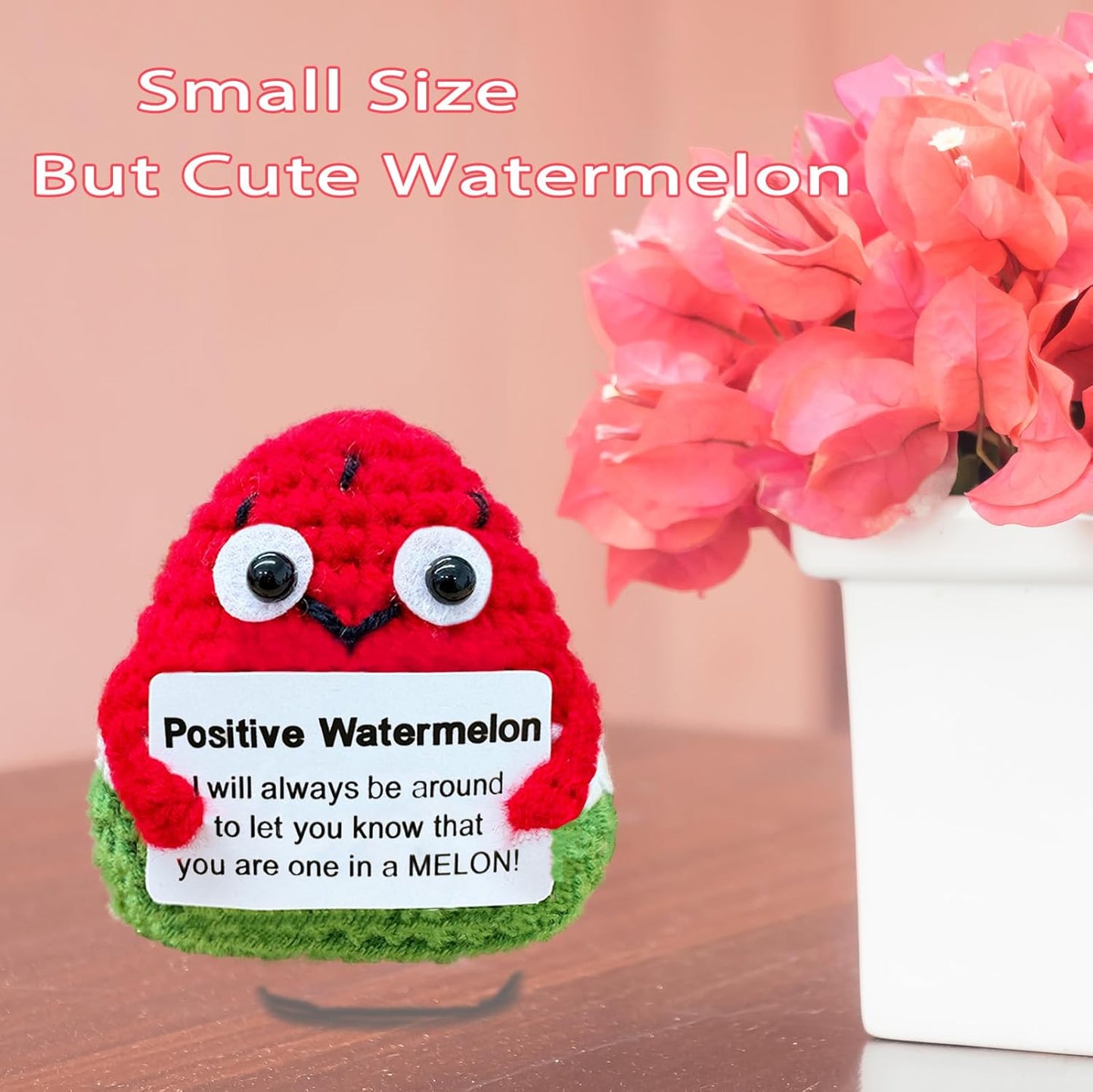 Crochet Emotional Support Watermelon-Handmade Mental Health Gifts for Friends,Family-Uplifting Gifts for Grandpa,Grandma Mom,Dad,Teens