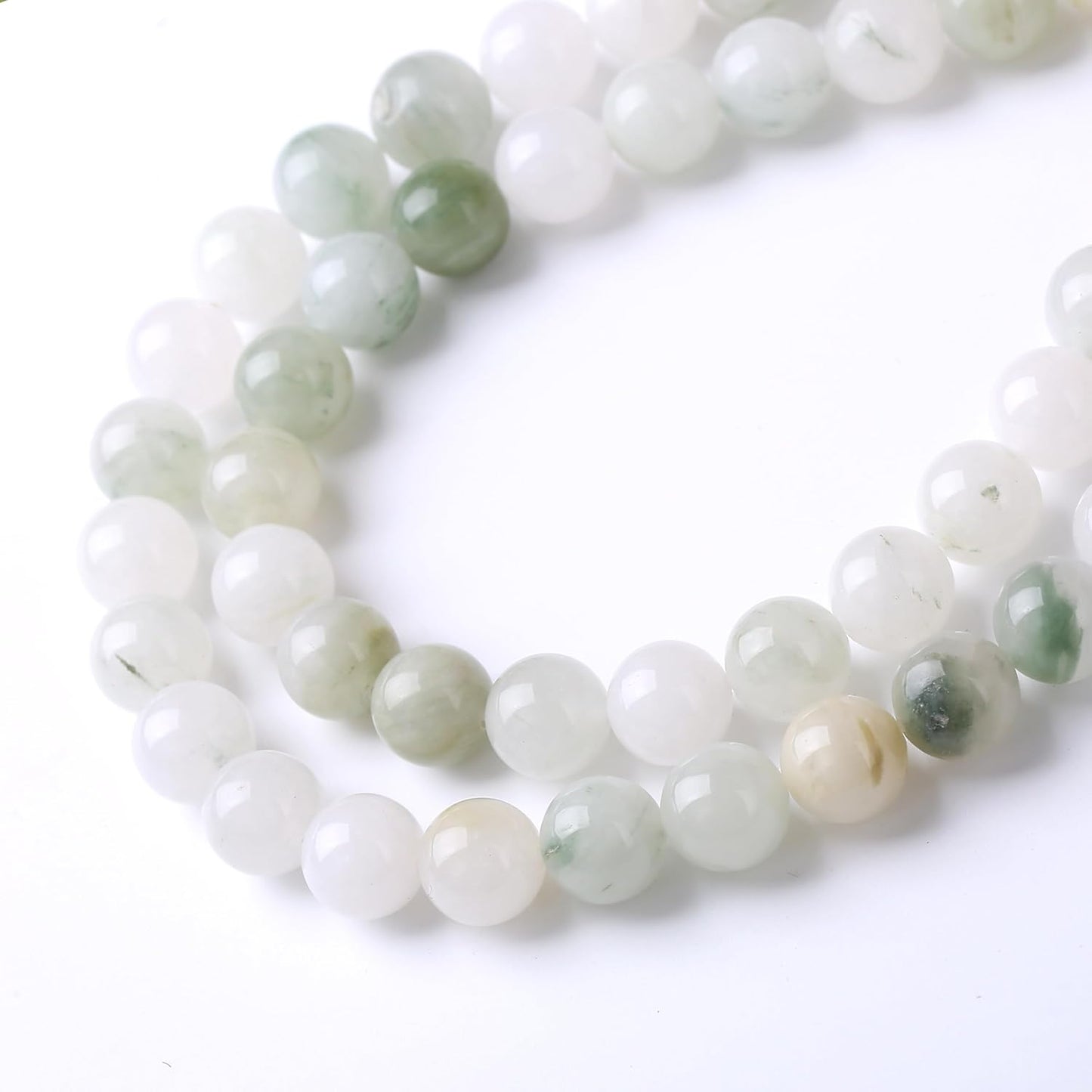 Blue and White Streamer Stone Beads for Jewelry Making DIY Craft Gemstone Beads Kit (12mm, 30pcs) Smooth Healing Crystal Beads for Bracelets, Necklaces, Home Decor