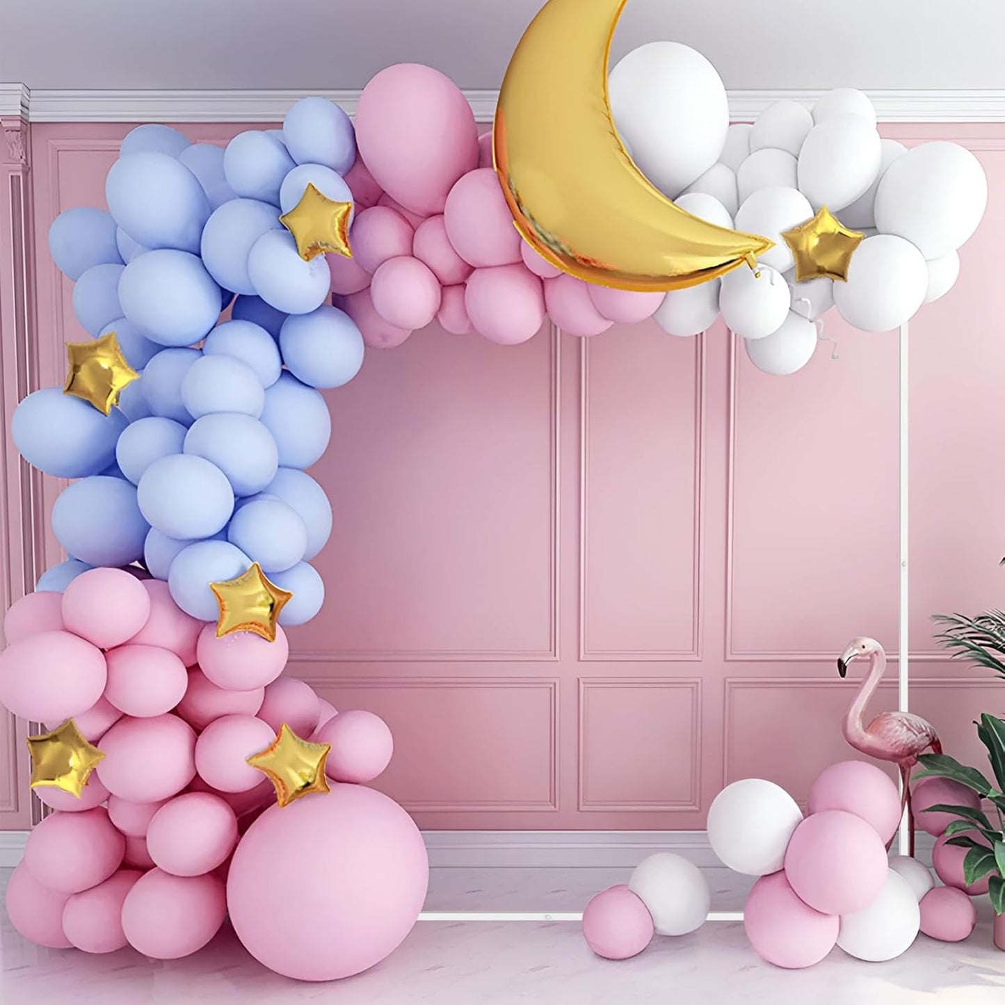 Asee'm 6.6FTx6.6FT White Wedding Arch Backdrop Stand Square Metal Rectangular Arch Frame for Ceremony Party Birthday Bridal Baby Shower Anniversary Arbor Balloon Decoration