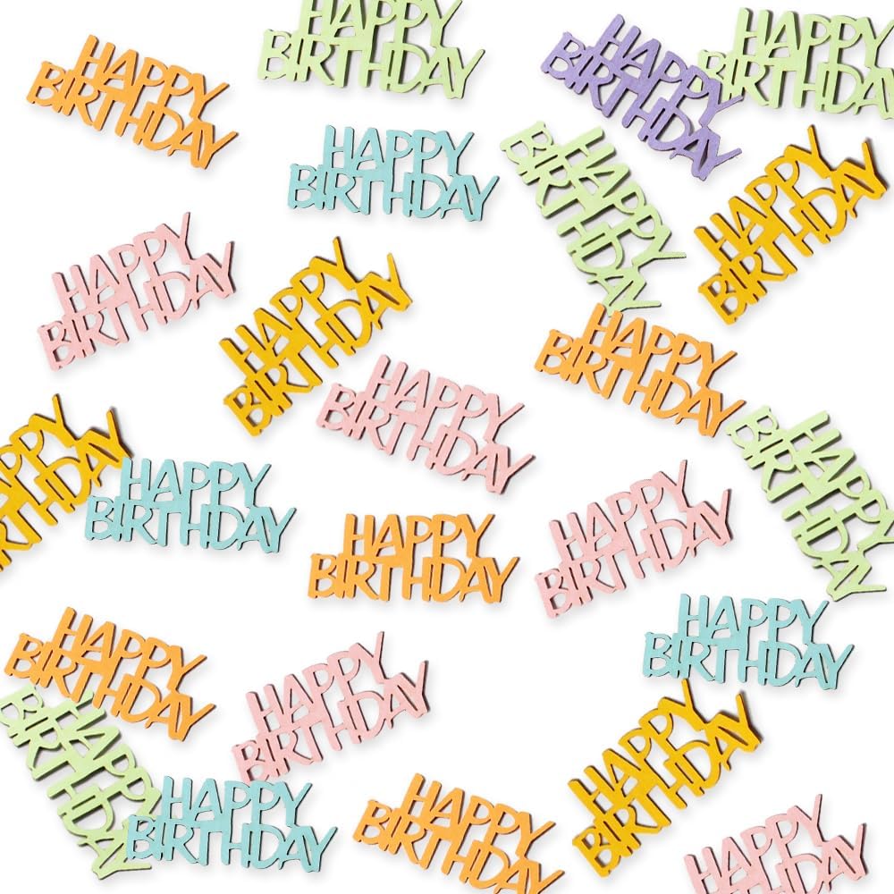Multi-color Birthday Confetti Happy Birthday Party Table Decorations Cute Letter Table Scatters for Baby/Kids Birthday Anniversary DIY Crafts Party Supplies