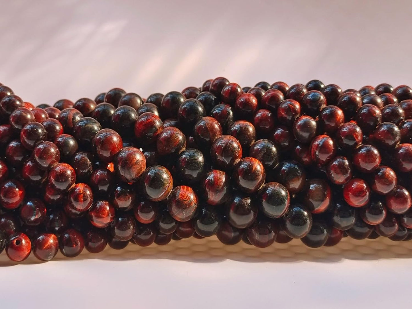 Stone Beads 8mm 100pcs Red Tiger Eye Beads Round Loose Gemstones Beads for Bracelet Necklace Jewelry Making (8mm, 60815 Red Tiger Eye)