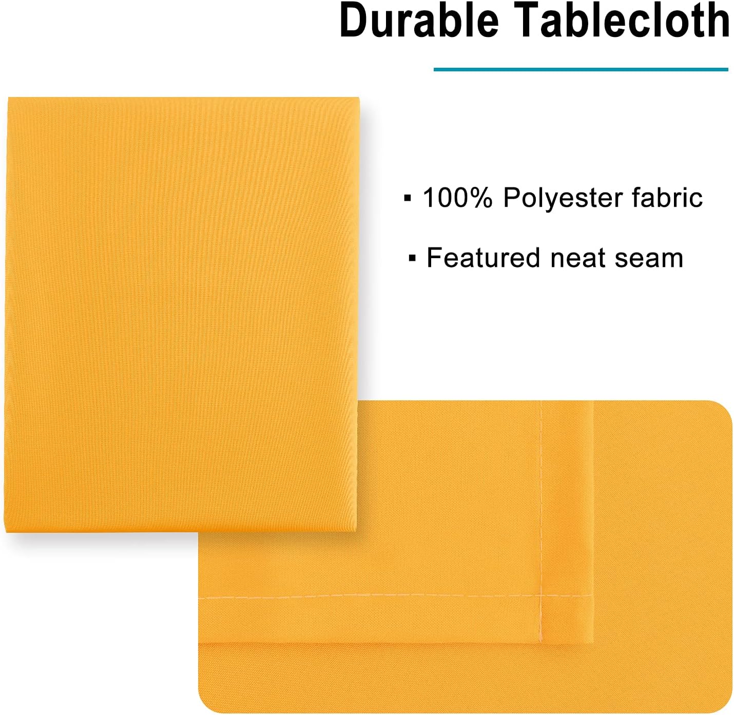 Hiasan Orange Yellow Rectangle Tablecloth - Waterproof Washable Fabric Table Cloth for Dining Party and Outdoor Use, 30 x 60 Inch