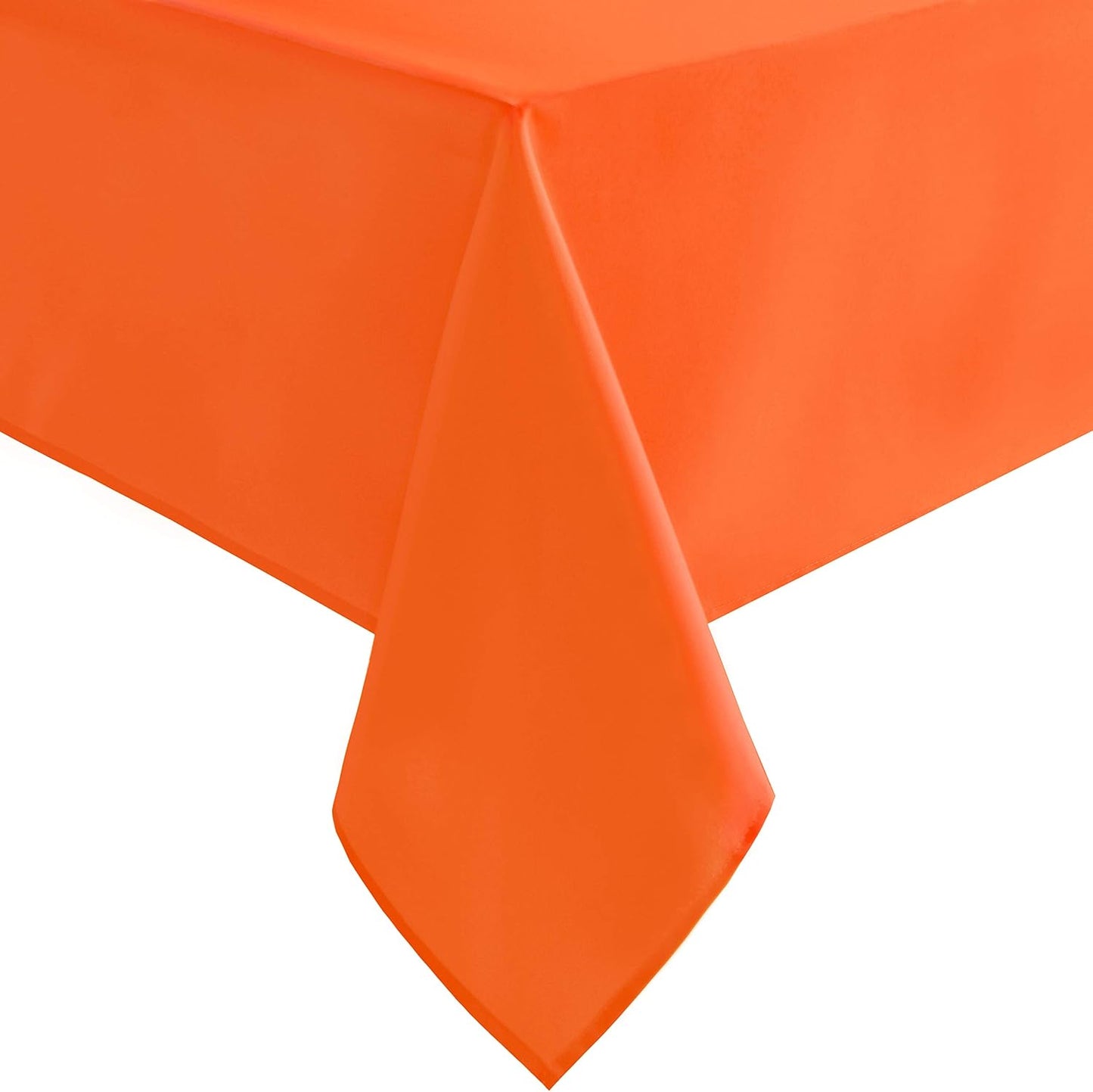 Hiasan Pumpkin Orange Tablecloth for Rectangle Tables - Waterproof and Spillproof Washable Fabric Table Cloth for Dining Room Kitchen Party, 60 x 102 Inch