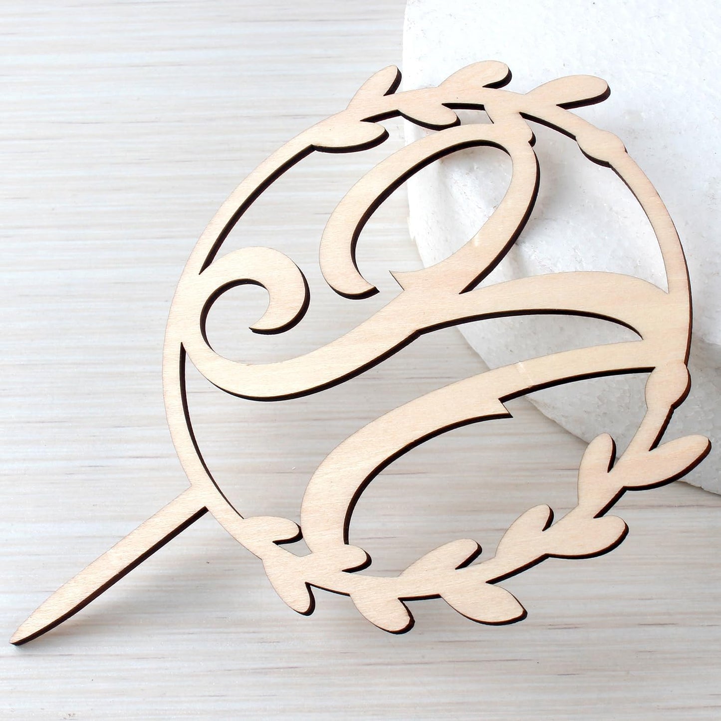 LINGTEER Personalized Inital Letter N Wooden Cake Topper Perfect for Birthday Rustic Wedding Party Keepsake Decoration