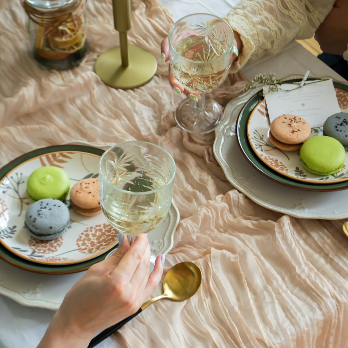 Gauze Table Runner Bulk Cheesecloth Table Runner 141 in Long Sand Set of 4 Boho Wedding Decorations Beige Cheese Cloth Runner Wedding Gauze Fabric Sand