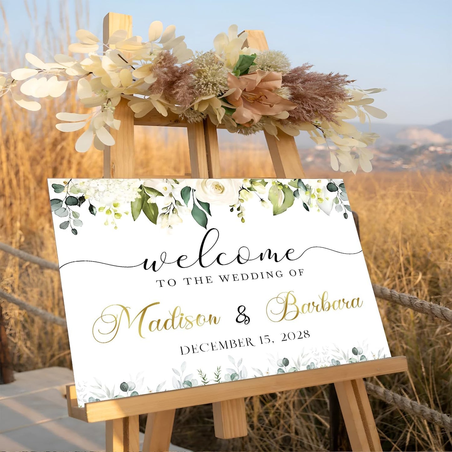 Wedding Welcome Sign, Custom Wedding Welcome Sign, Engagement Party Welcome Sign, Rustic Wedding Decorations For Ceremony, Sign In Board For Wedding