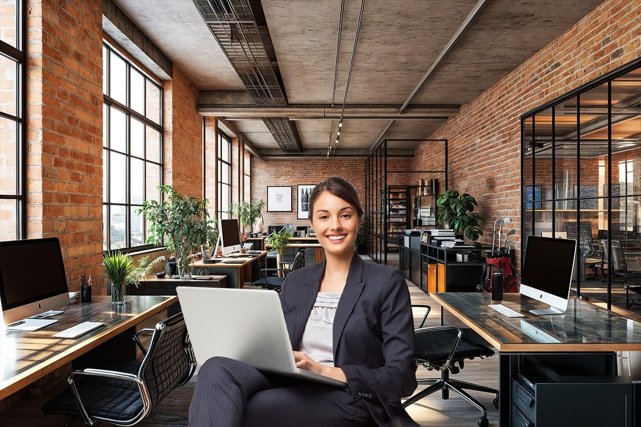 4X4ft Office Video Photo Backdrop Photography Background for Recording Conference, Zoom Home Podcast Backdrops Photo Booth Prop Decorations Wall Decor Tablecloth