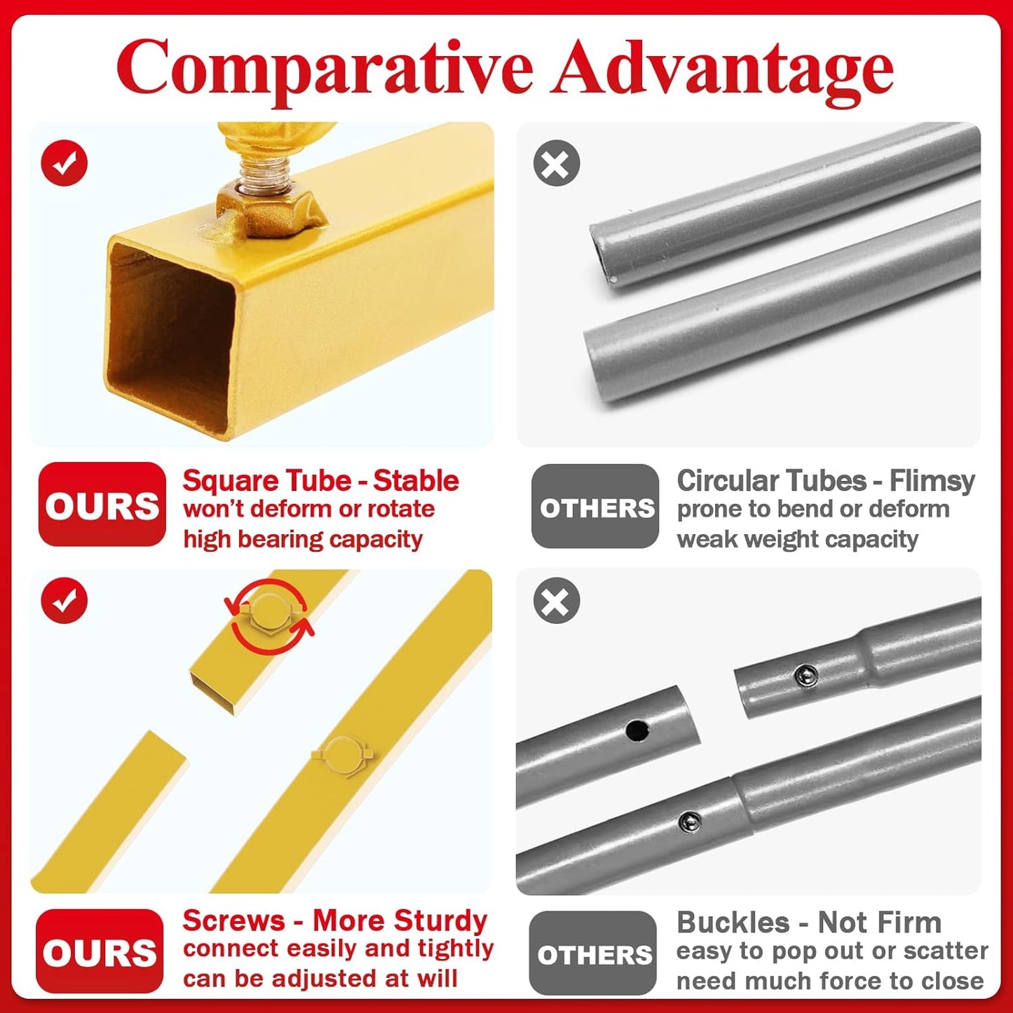 Putros Wedding Arch Stand Gold Metal Arch Stand Set of 2 (7.2FT/6.6FT) Chiara Arched Frame for Birthday Party Baby Shower Ceremony Decoration