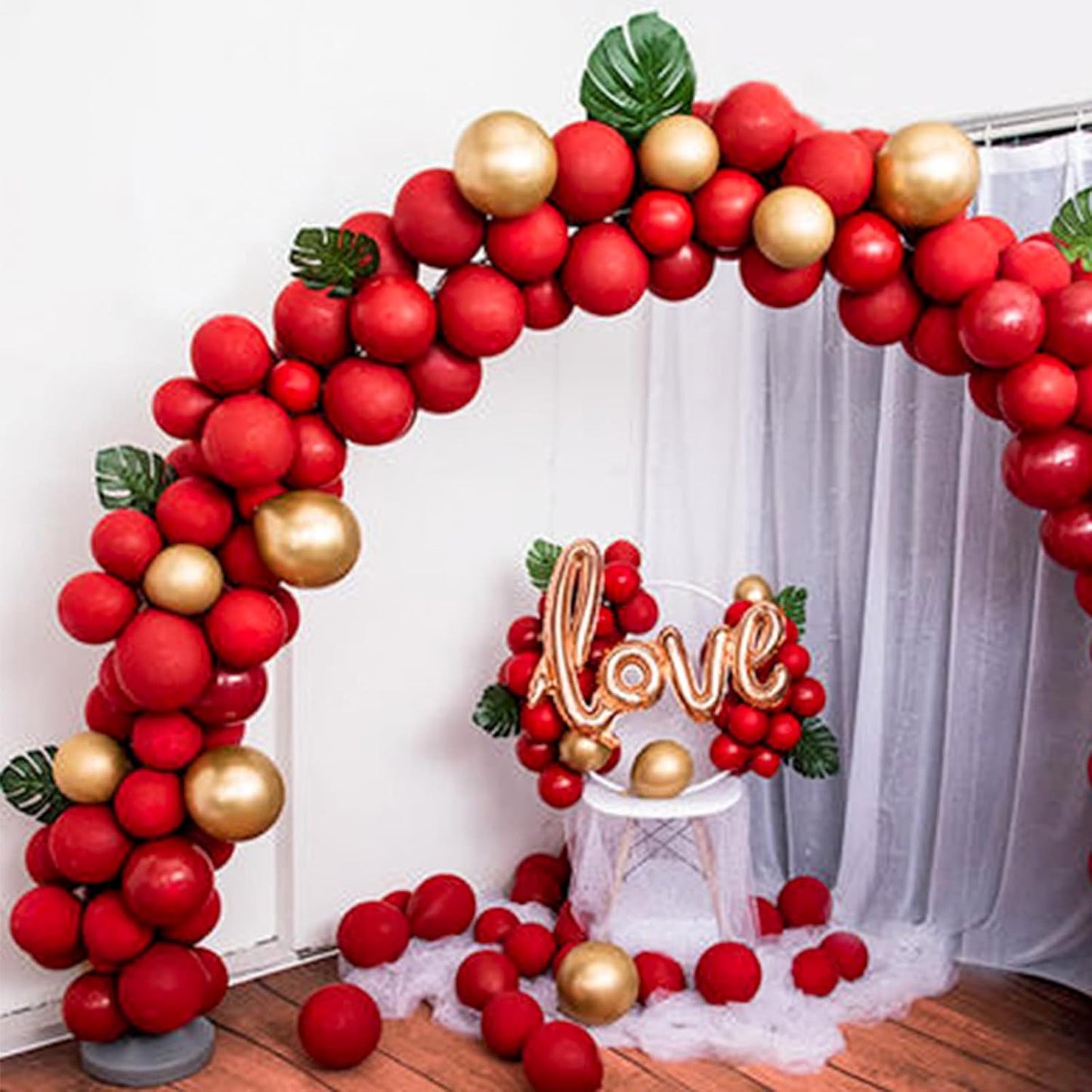 KAWKALSH 200pcs Red Balloons 5 Inch, Small Mini Latex Balloons for Party Birthday Baby Shower Anniversary Festival Arch Garland Decoration