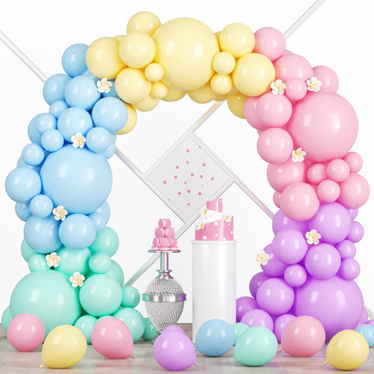 95pack Pastel Balloons Different Size 18/12/10/5 Inch Pastel Balloon Garland Arch Kit for Graduation, Wedding, Birthday, Princess Theme, Easter, Baby Shower, Anniversary Party Decorations