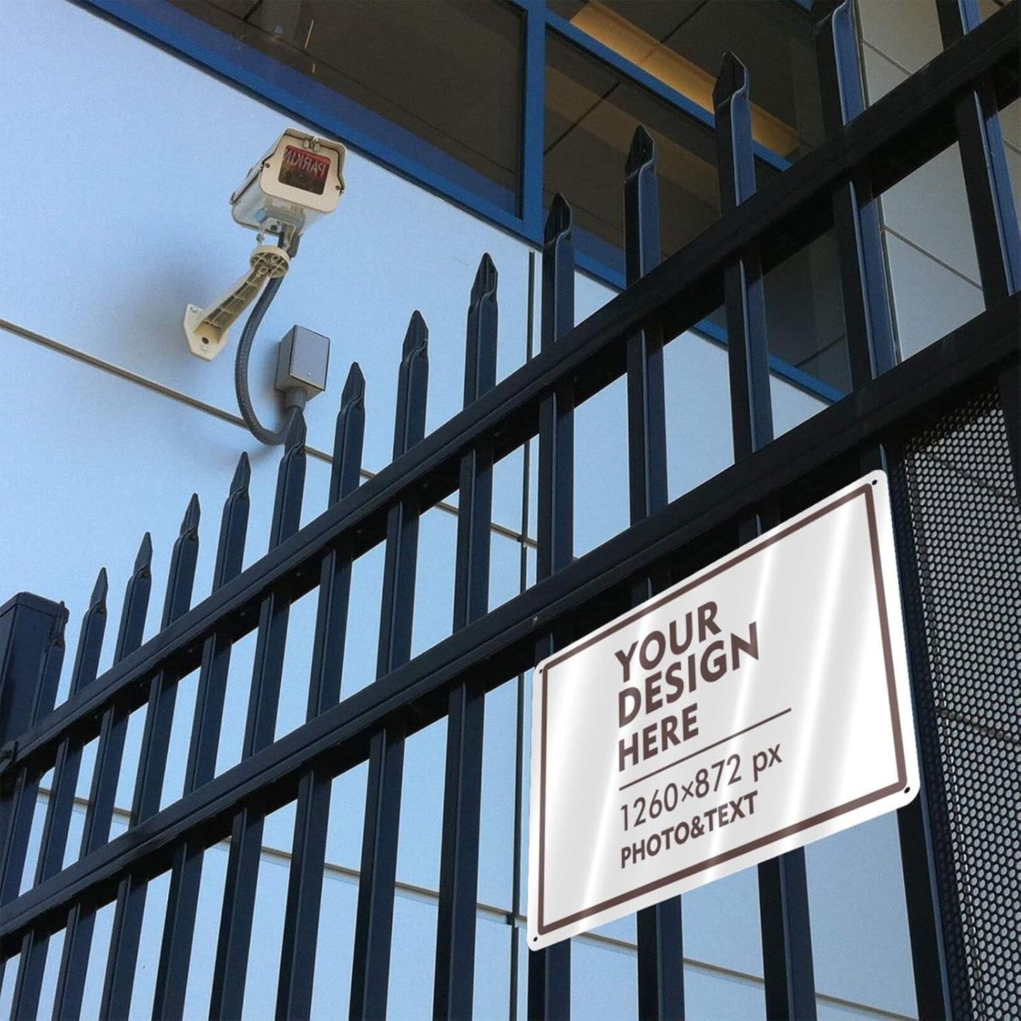 Custom Outdoor Metal Sign - Personalized Aluminum Signs for Office, Home, Business, Decor, Custom Road Signs, Rust-Proof, Brown Text Box, 12x8 Inches