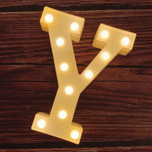 MUMUXI Marquee Light Up Letters | Large Light Up Numbers | Battery Powered and Bright with Every Letter of The Alphabet | for Wedding, Birthday, Party, Celebration, Christmas or Home Decoration (Y)